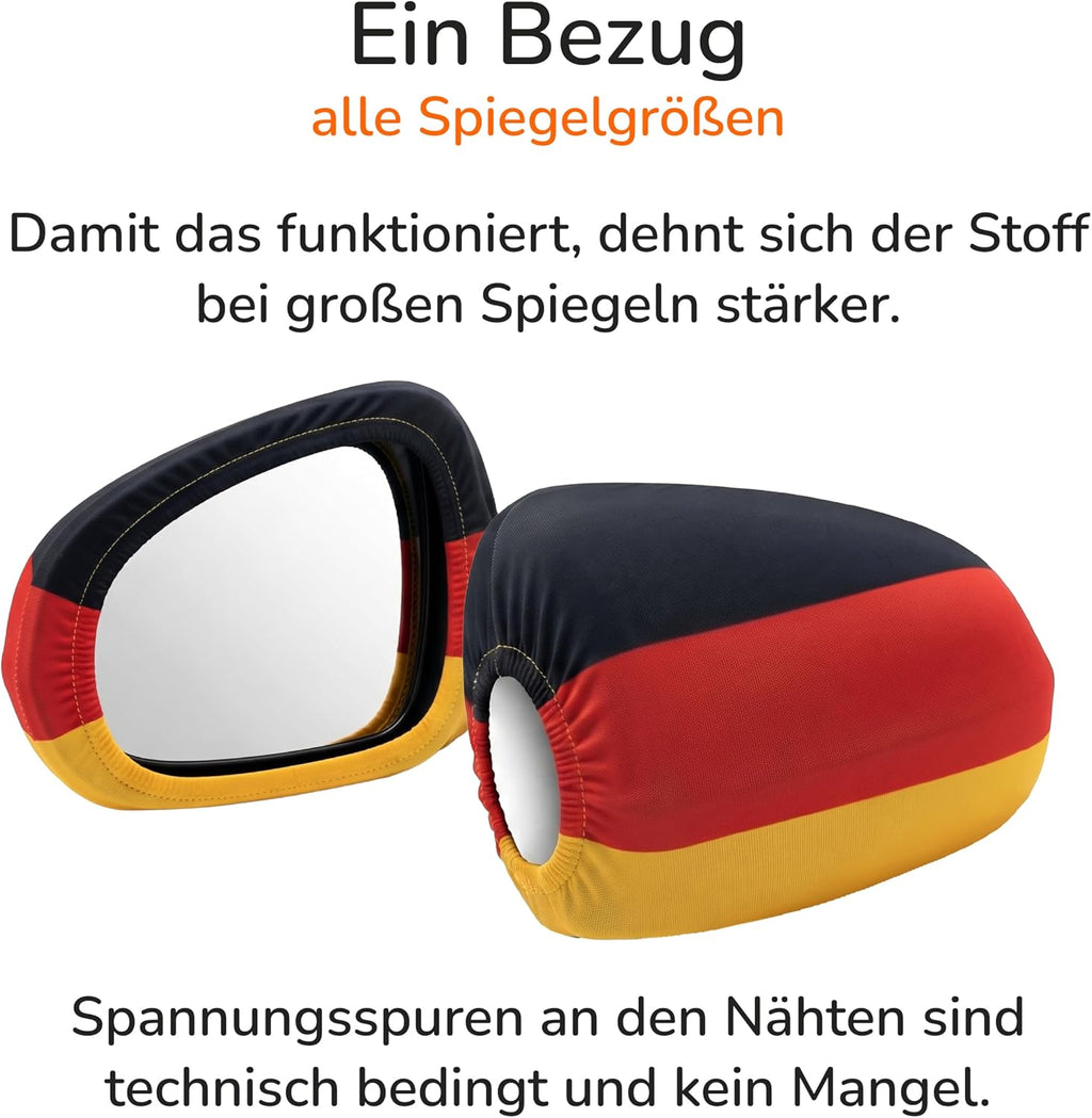 Upgrade4cars 2x Deutschland Autofahne 45x30 cm Schwarz Rot Gold Fanartikel