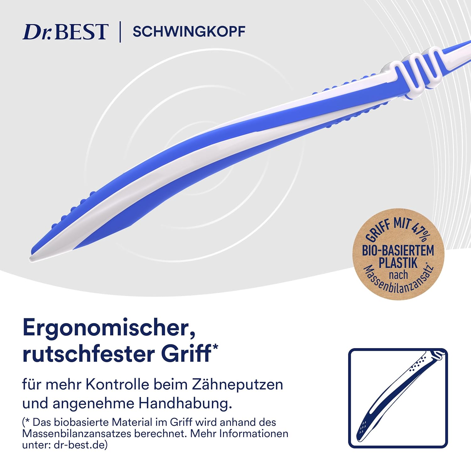 Dr. Best Schwingkopf Zahnbuerste mittel Vorteilspack Ersatzbuerste
