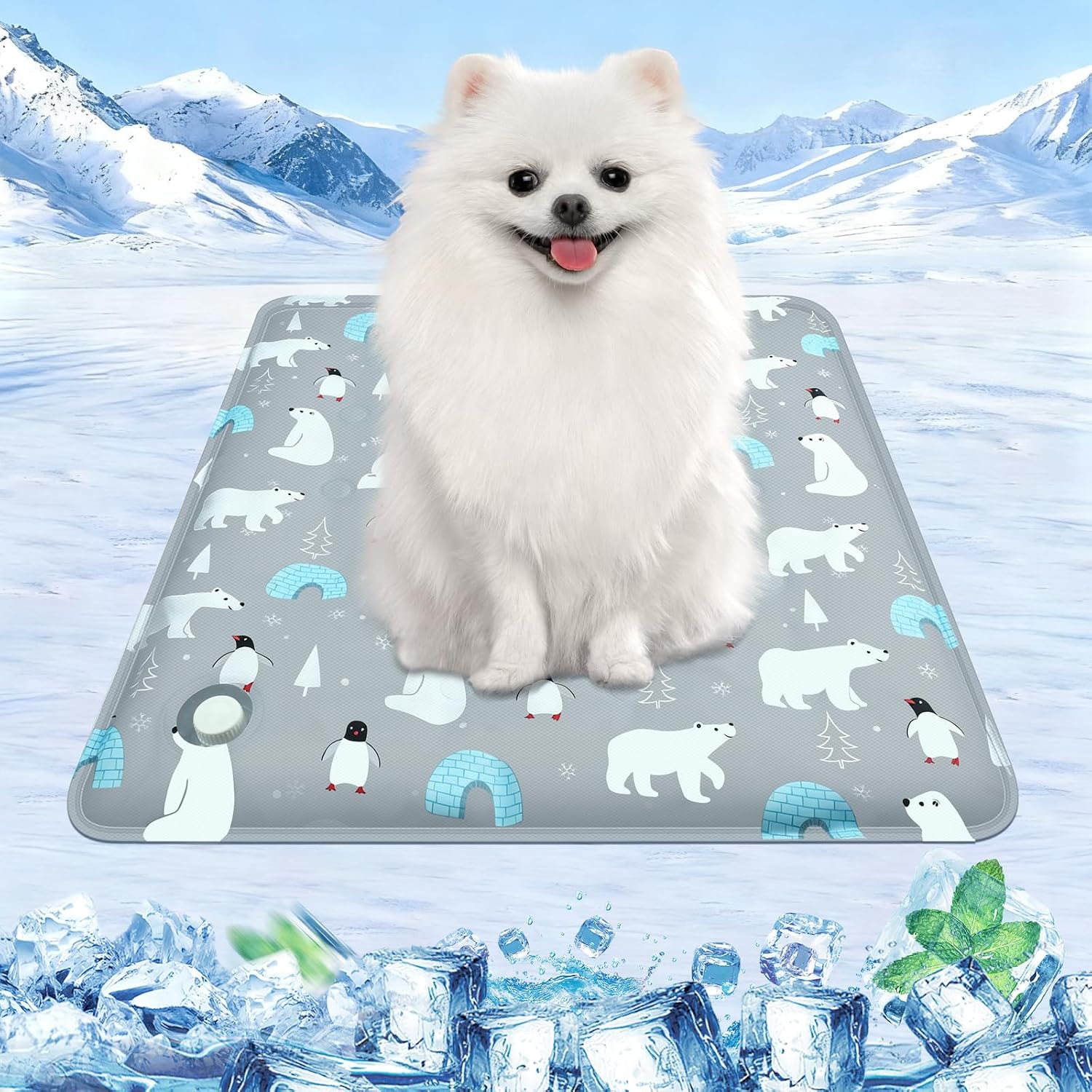 Selbstkuehlende Hundematte mit ungiftigem Gel fuer Hunde und Katzen