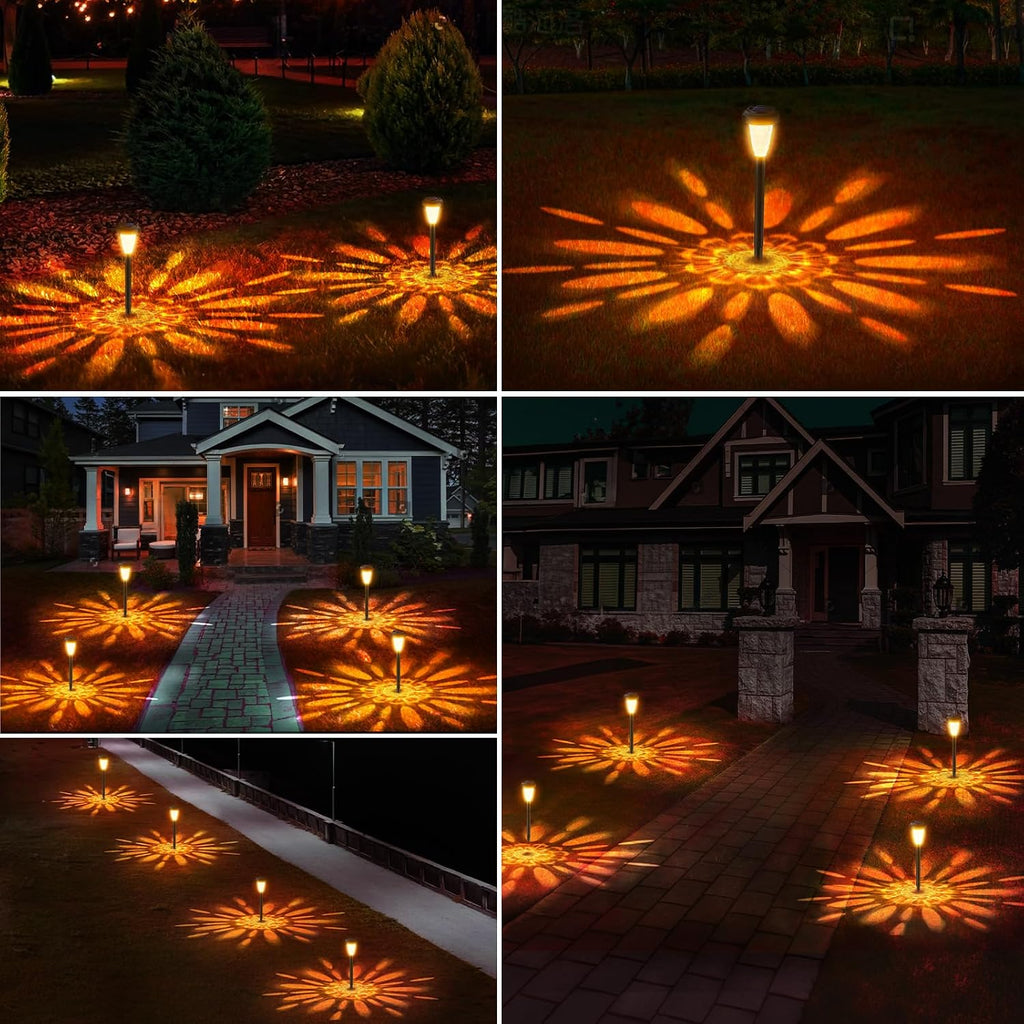 FIFlying Solar-Gartenlampen 6er Set Warmweiss 3000K IP65 LED Aussen 6cm