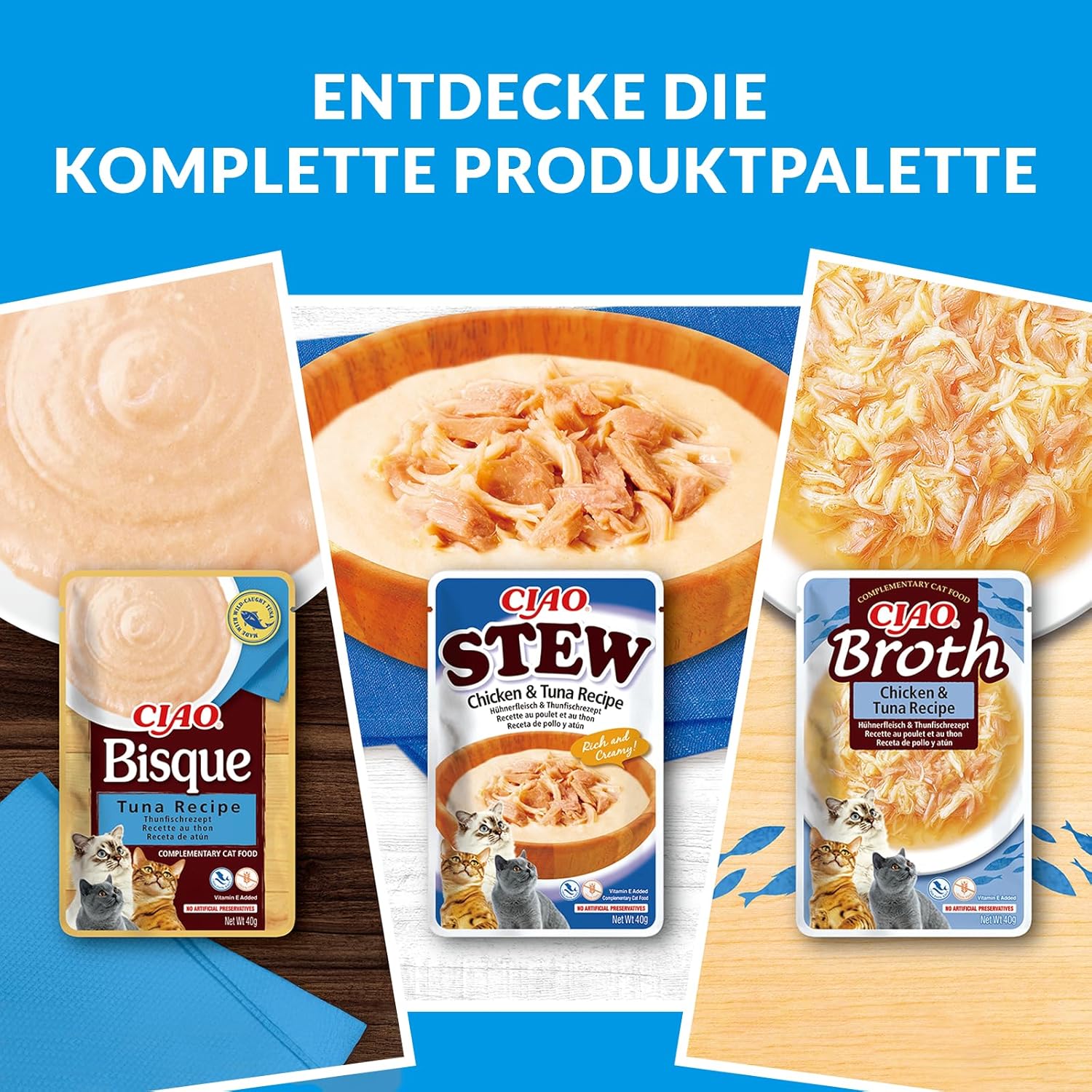 INABA Ciao Bisque Katzenfutter versch. Sorten Nassfutter 12er Pack
