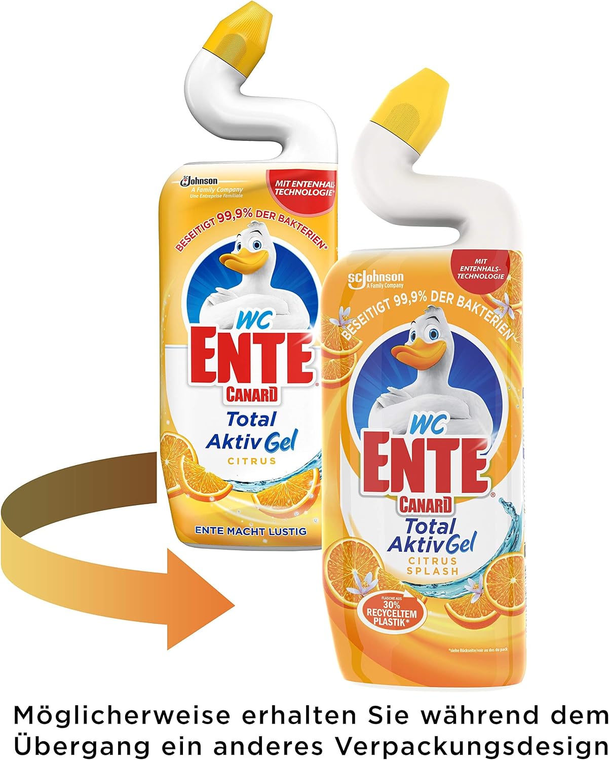 WC-Ente Total Aktiv Gel WC-Reiniger fluessig antibakteriell Toilettenreiniger