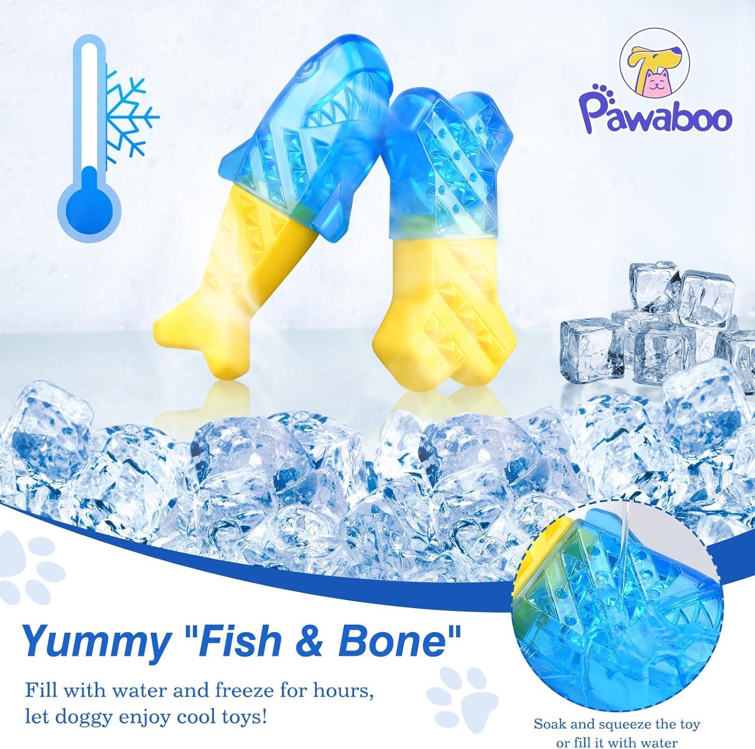 Pawaboo Hundespielzeug 2er Set Kauspielzeug Sommer Kuehlspielzeug Wassermelone An