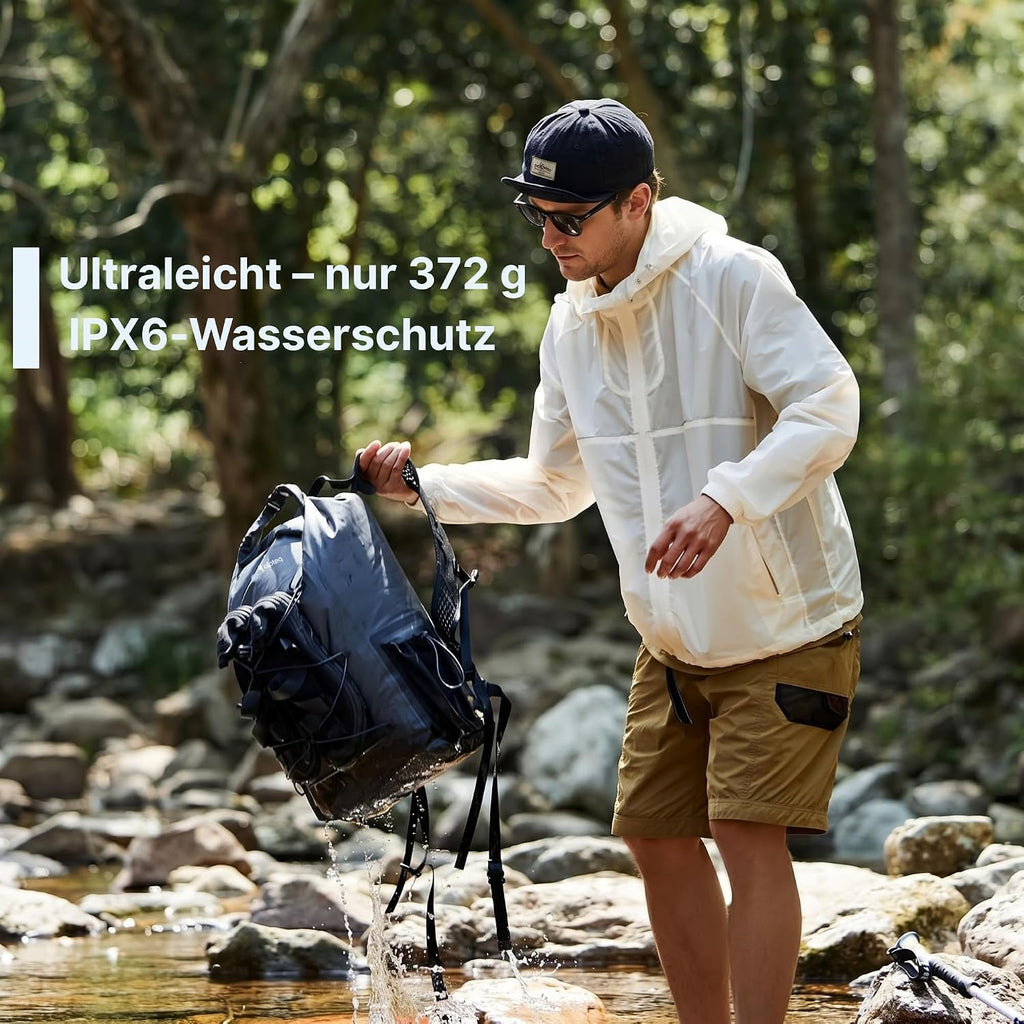 AlpPack Rucksack wasserdicht Rolltop ultraleicht Trekking Wandern Reisen