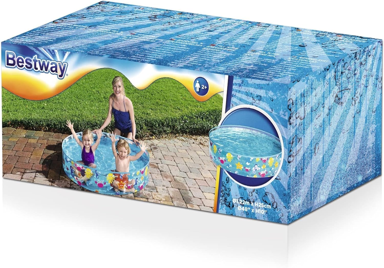 Bestway Planschbecken Sparking Sea 122 x 25 cm rund BW55028