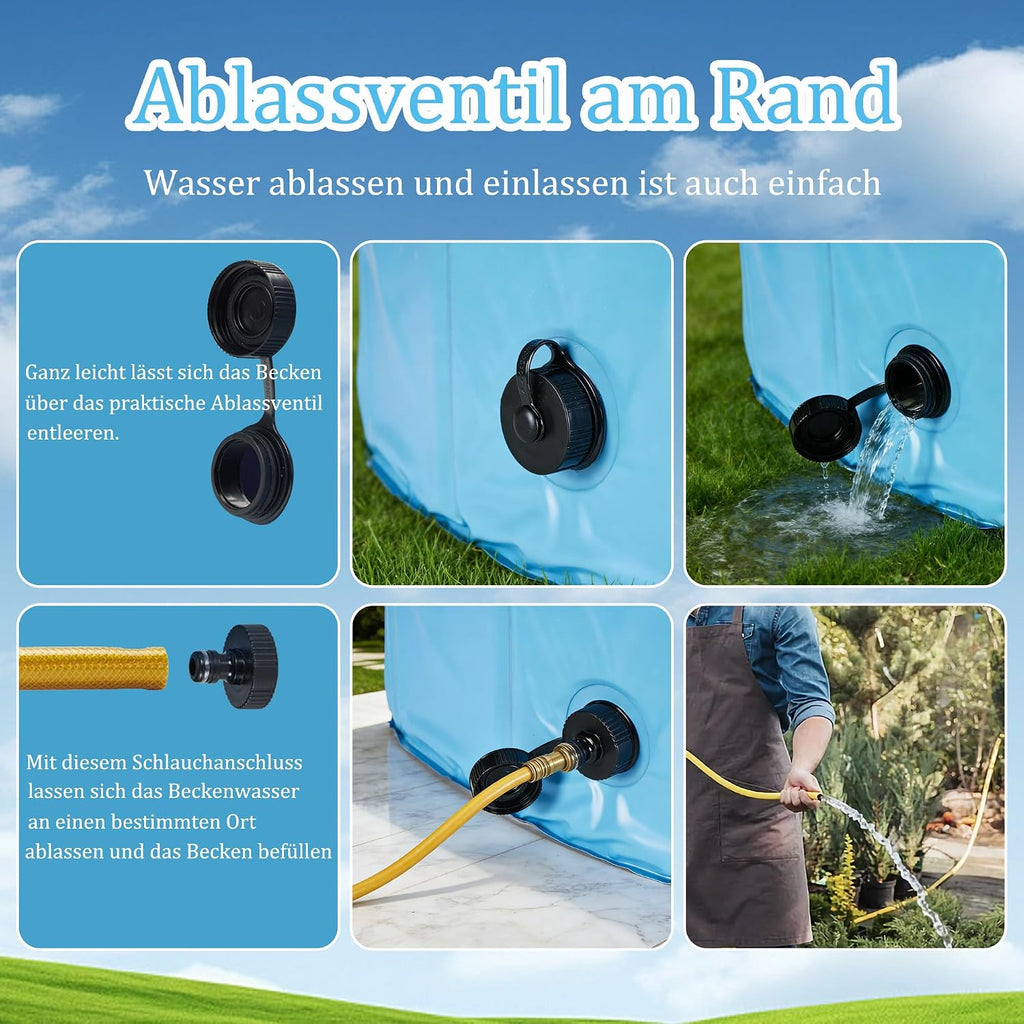 Faltbarer Hundepool 160x30 cm Hundebadewanne Planschbecken Baellebad