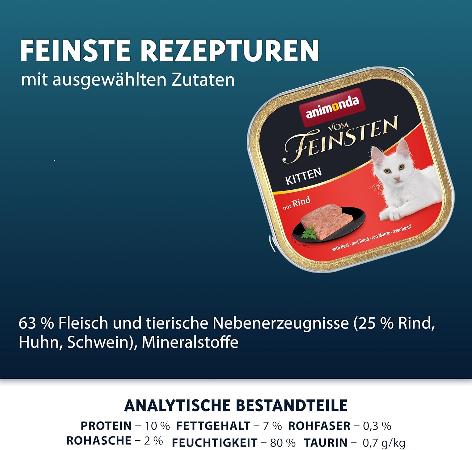 animonda vom Feinsten Kitten Nassfutter 32x100g getreidefrei verschiedene S