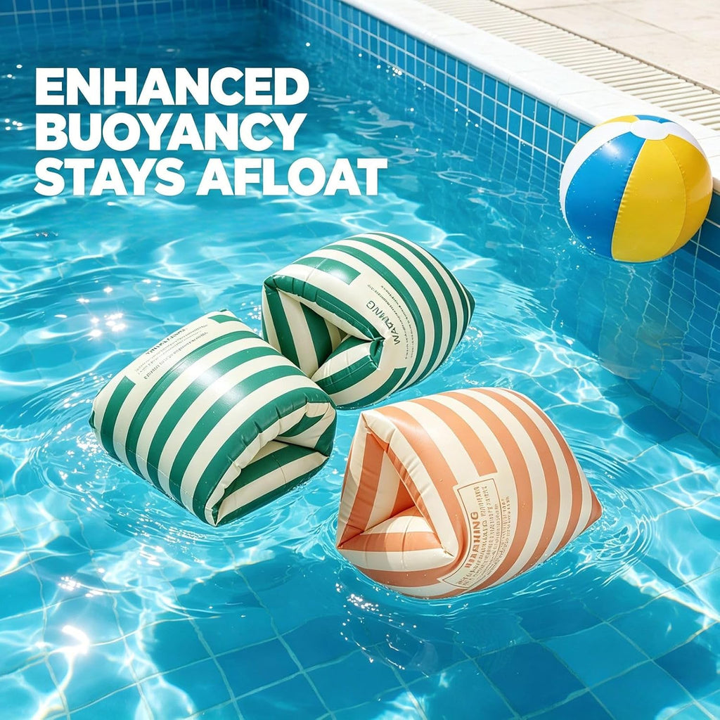 Schwimmfluegel 4er Set mit 2 unabhaengigen Luftkammern, 15-100 kg, hautvertraeglich