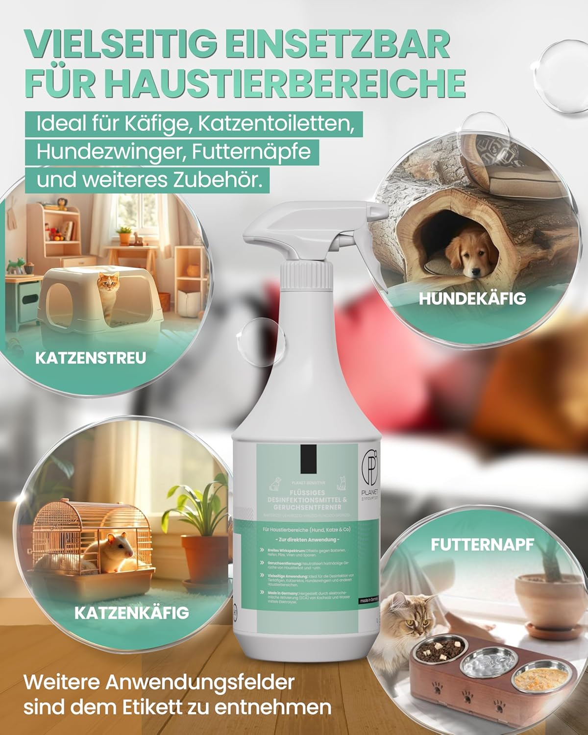 Planet Sensitive Hygiene Spray fuer Hunde und Katzen - Geruchsentferner