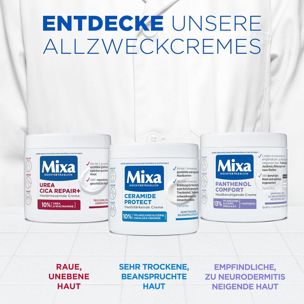 Mixa Panthenol Comfort Creme 400 ml fuer trockene, empfindliche Haut