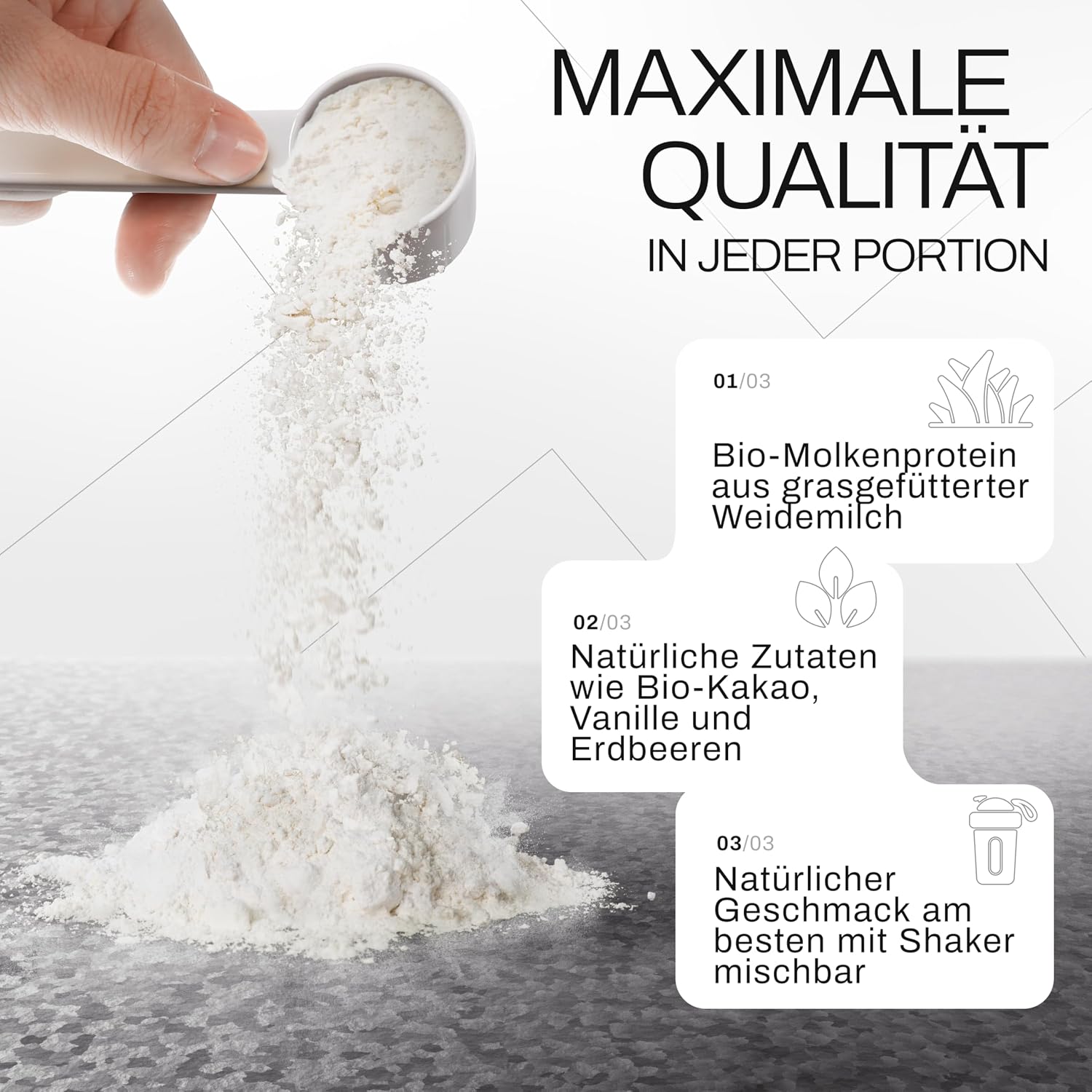 Orgainic Bio Whey Protein Pulver aus Deutschland, verschiedene Sorten