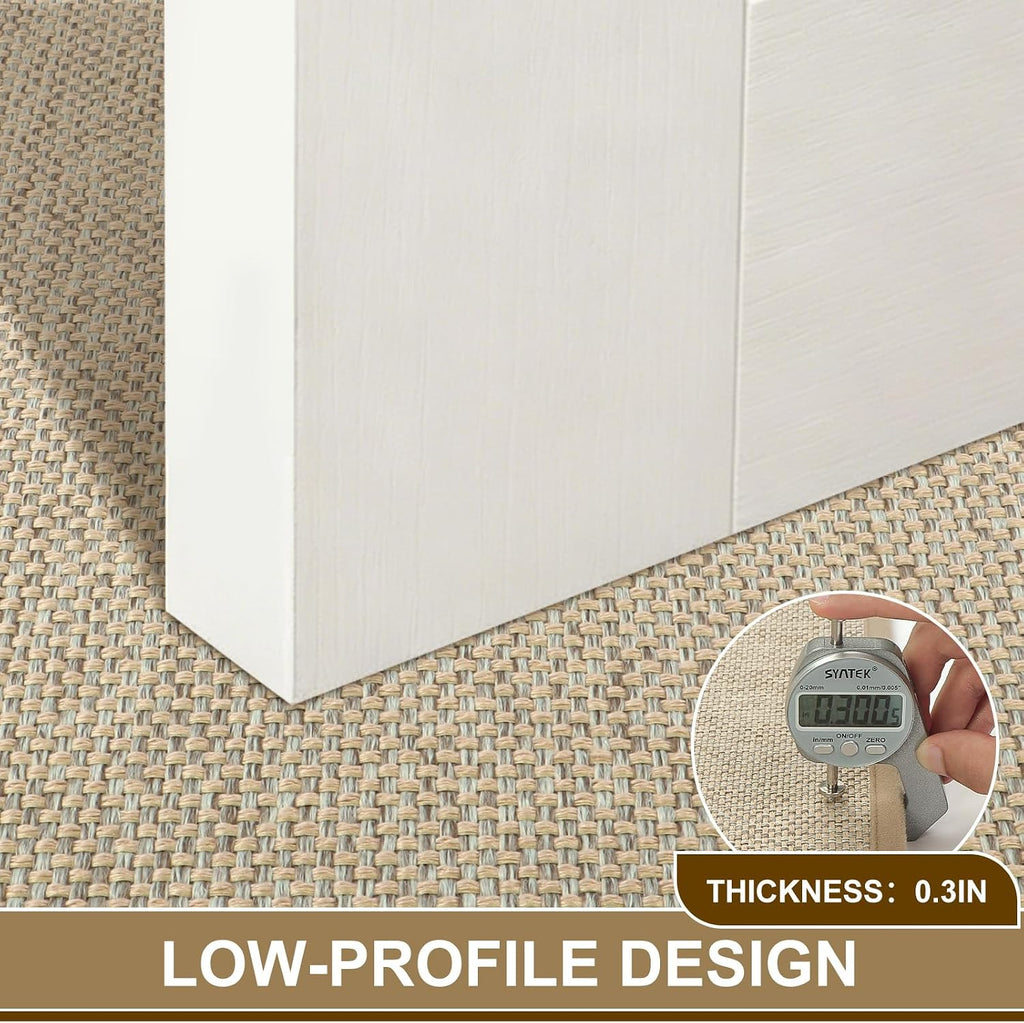 LEKEEPGO Fussmatte 43x75 cm rutschfest waschbar Saugstark Duenn Khaki 75cm-150cm