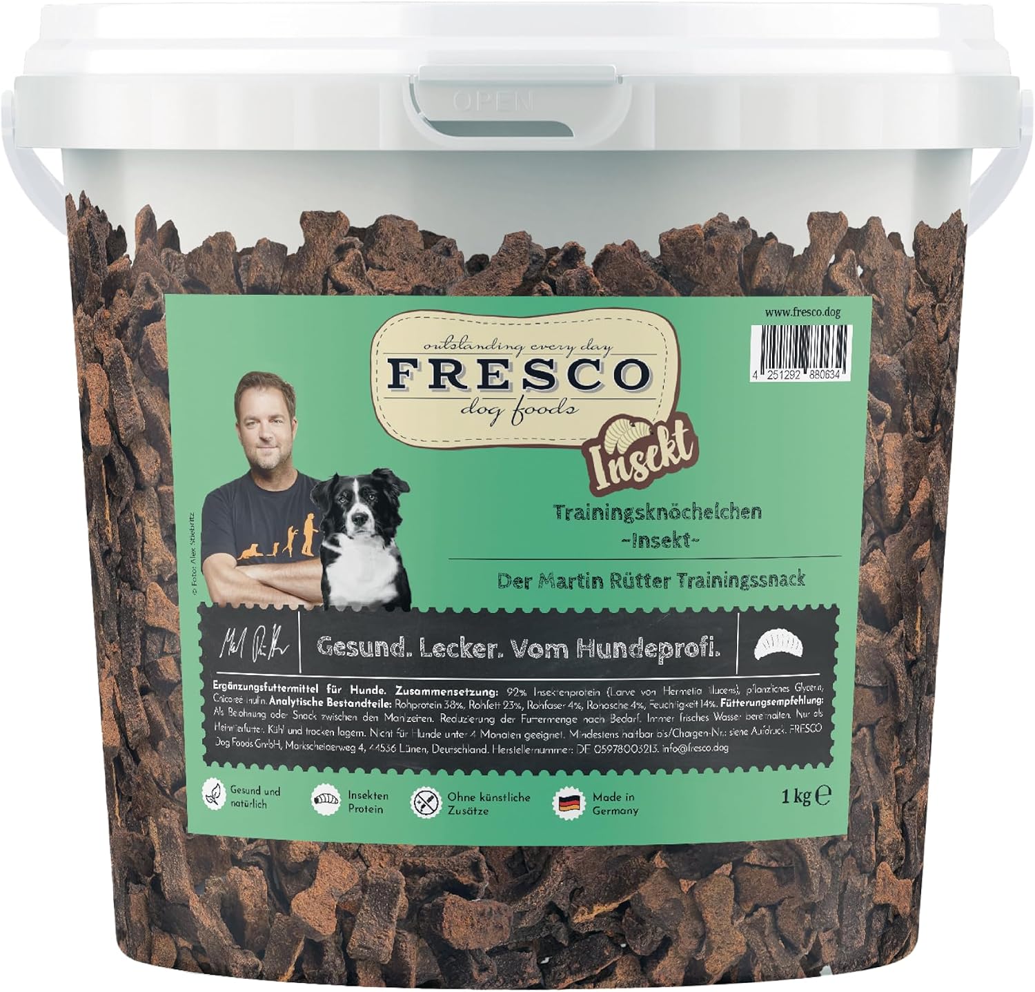 FRESCO Dog Martin Ruetter Trainingsknoechelchen 1 kg Insektenprotein getreidefrei