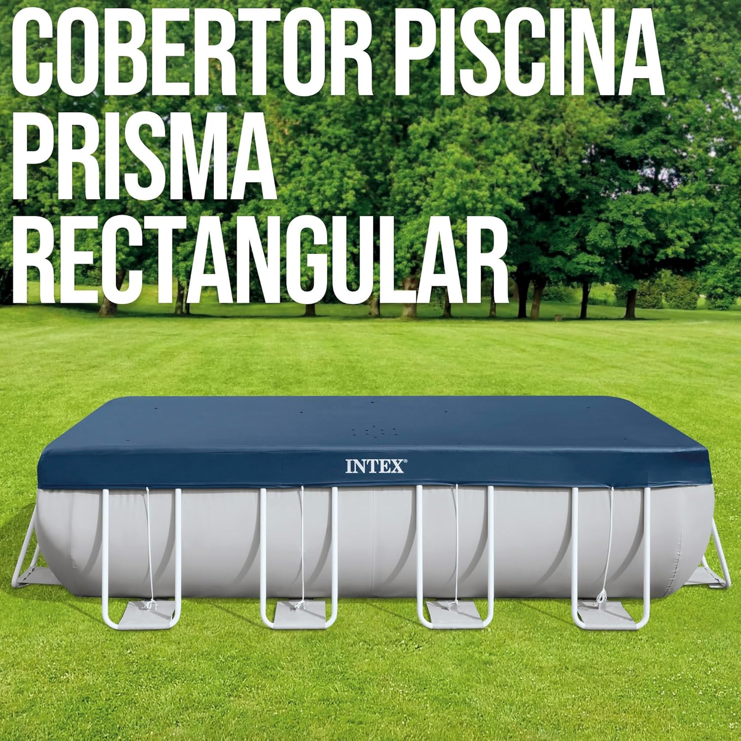 Intex Abdeckplane rechteckig 389 x 184 cm fuer Frame Pool Winter Sommer