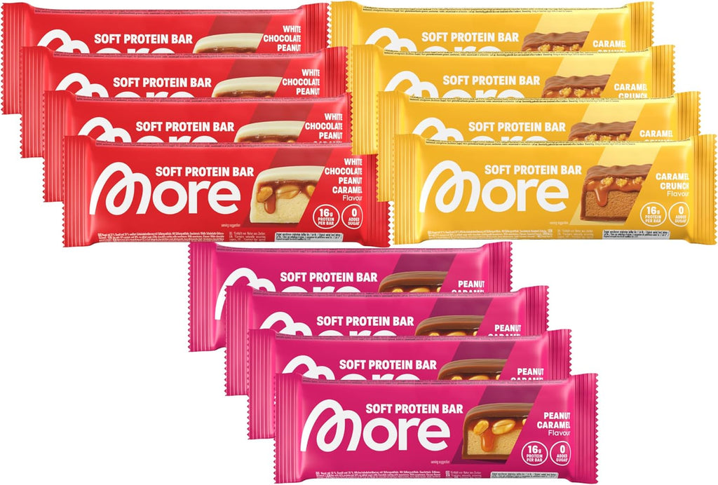 MORE Soft Protein Bar 10 x - Milky Candy Cream, verschiedene Sorten