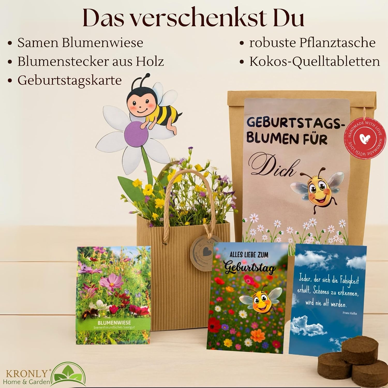 Geburtstagsgeschenk Pflanzset Blumen Samen Geschenk Fuer Frauen Wundertuete