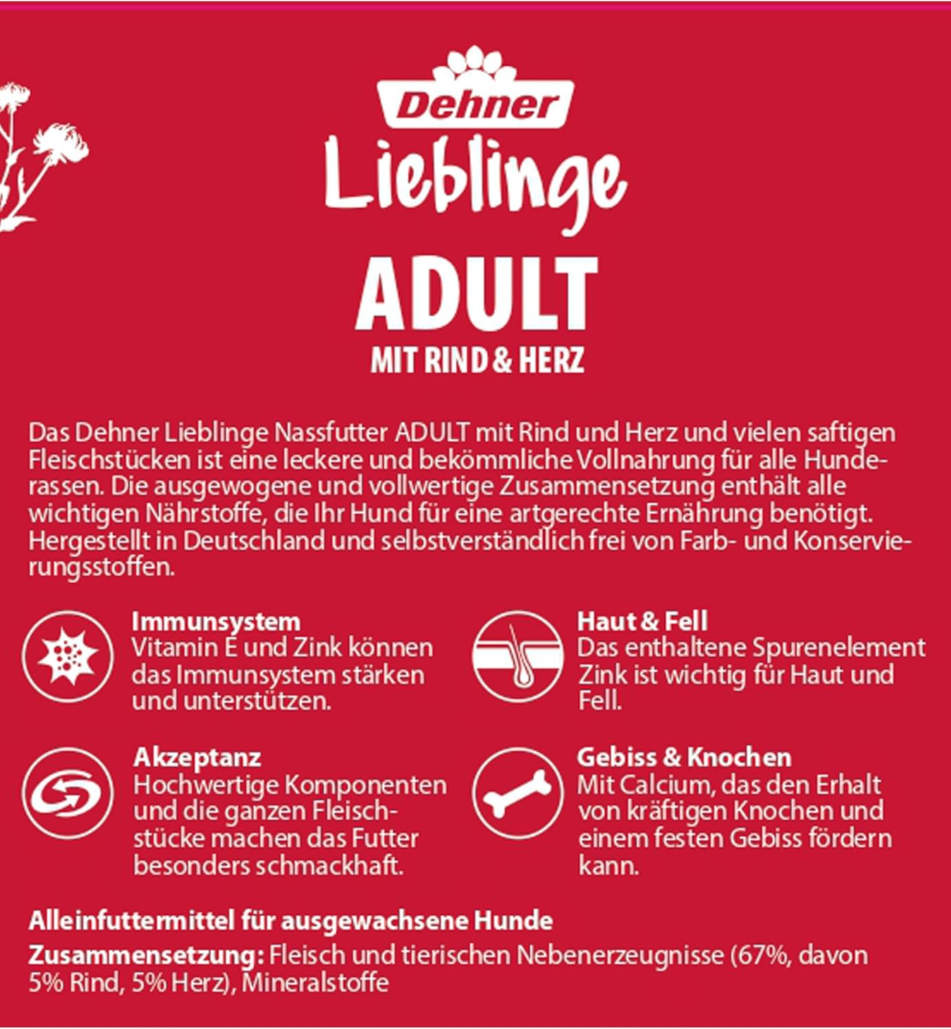 Dehner Wild Nature Hundefutter Ente getreidefrei zuckerfrei fuer Hunde
