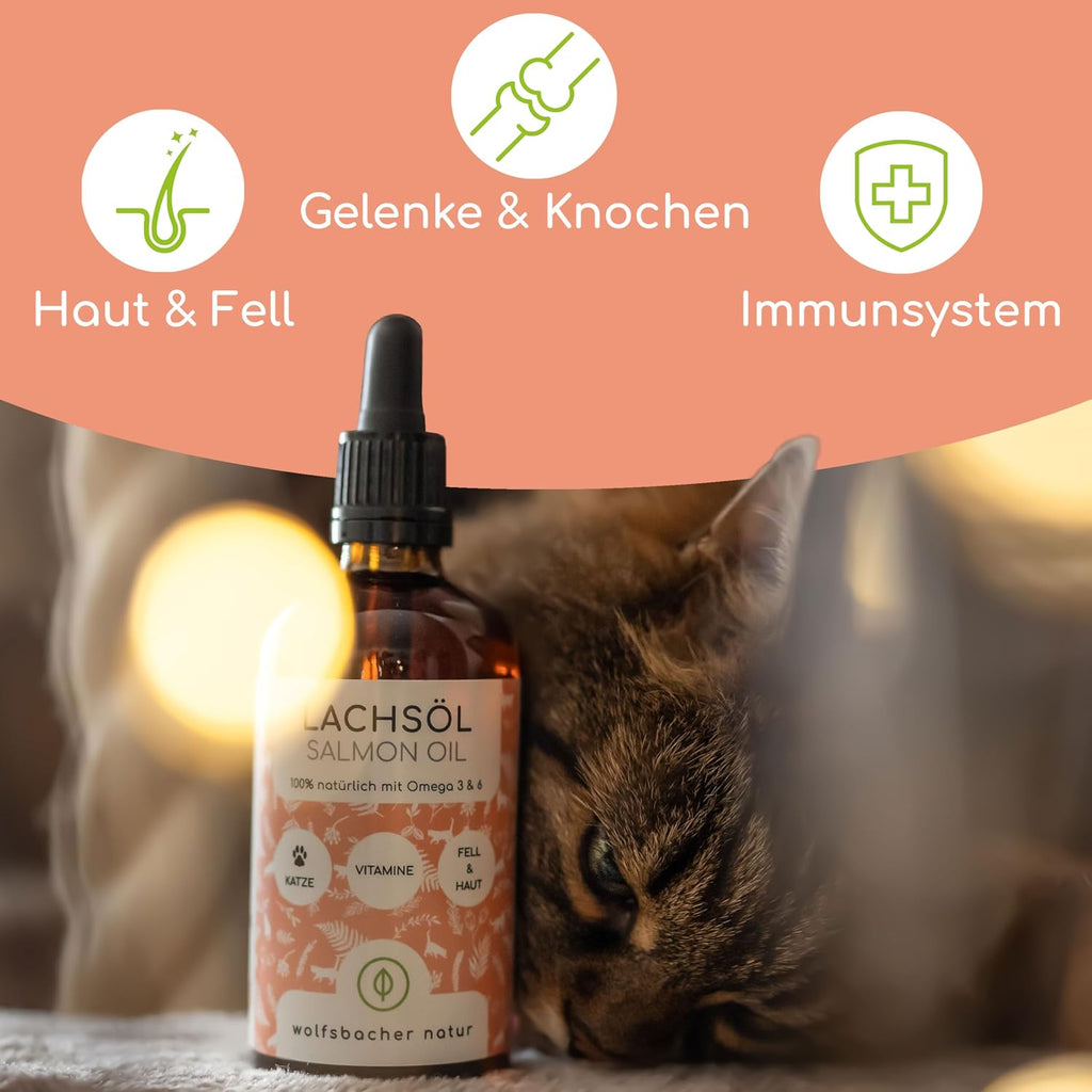 Lachsöl für Hunde Omega-3 Omega-6 Norwegisches Ergänzungsöl