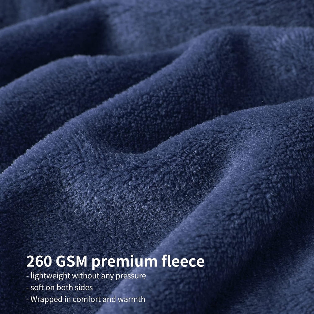 Aisbo Kuscheldecke 150×200 cm Flauschig Fleecedecke Grau 150cm-270cm