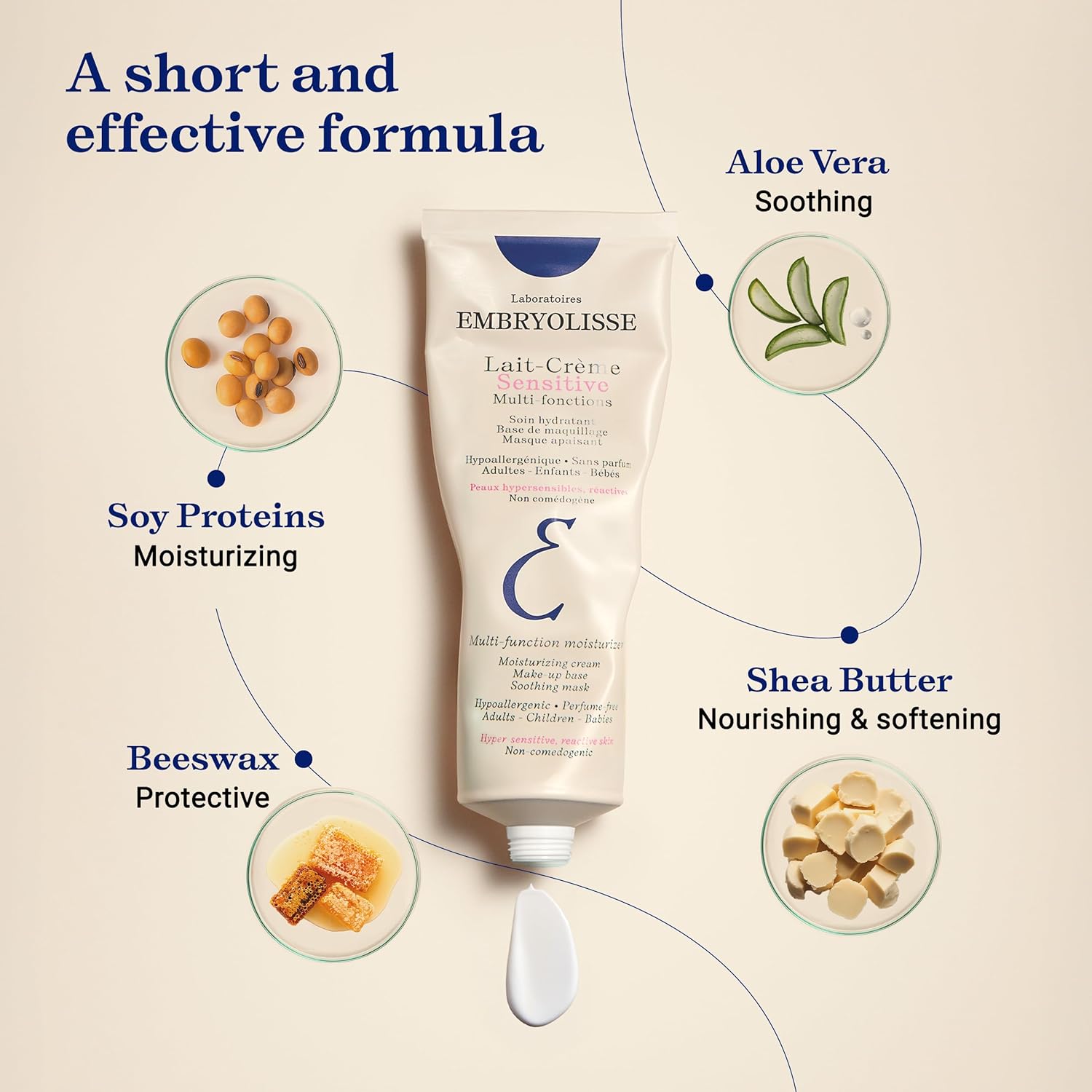 Lait-Crème Sensitive 100 ml Gesichtscreme fuer empfindliche Haut