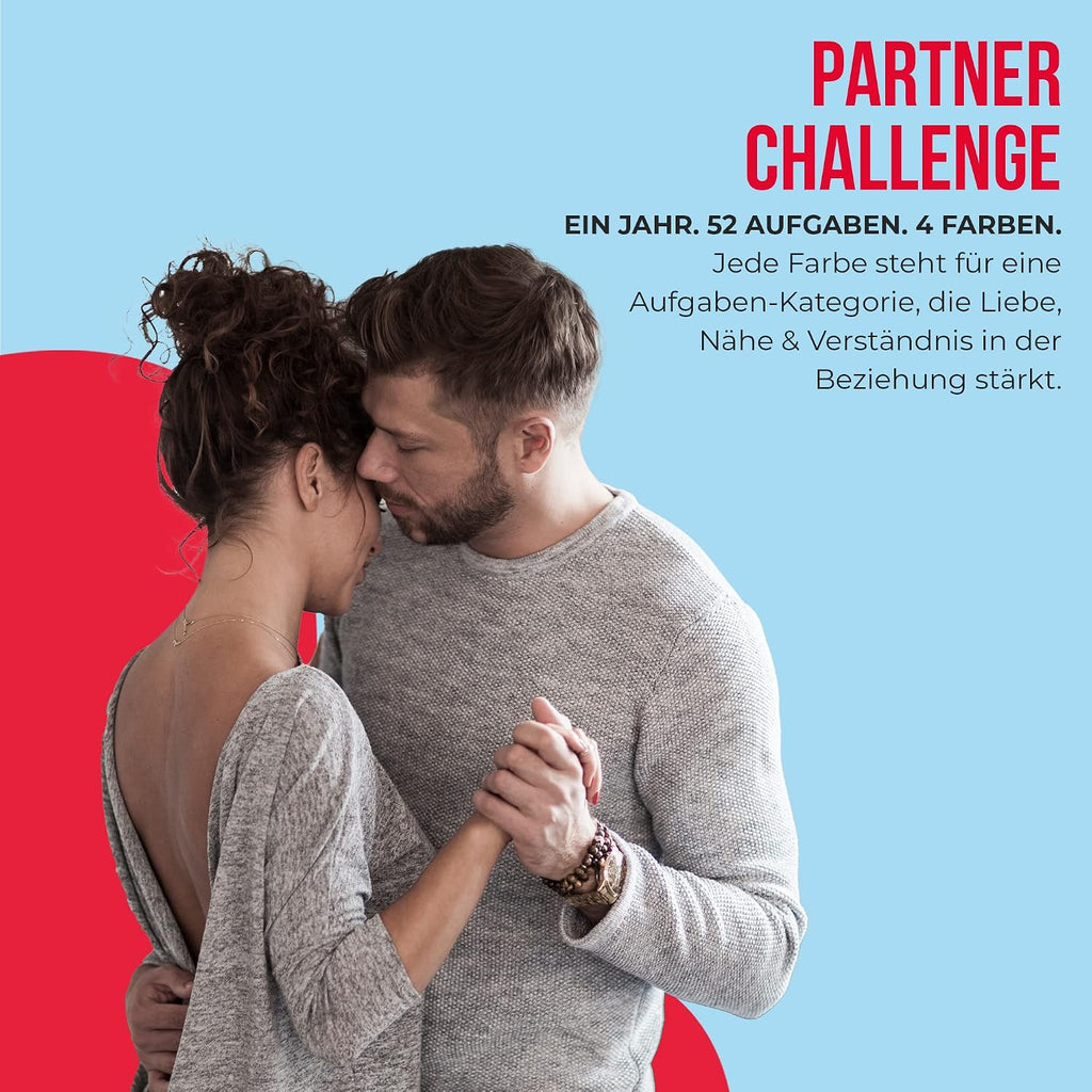 Liebesglueck Paerchen Challenge 52 Karten Geschenk fuer Paare Valentinstag