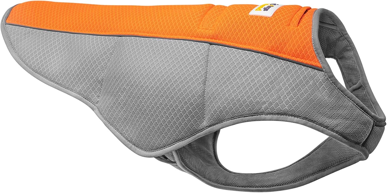 Kuehlweste orange/grau S - atmungsaktiv, verdunstend, verstellbar, Reflektor XS-X