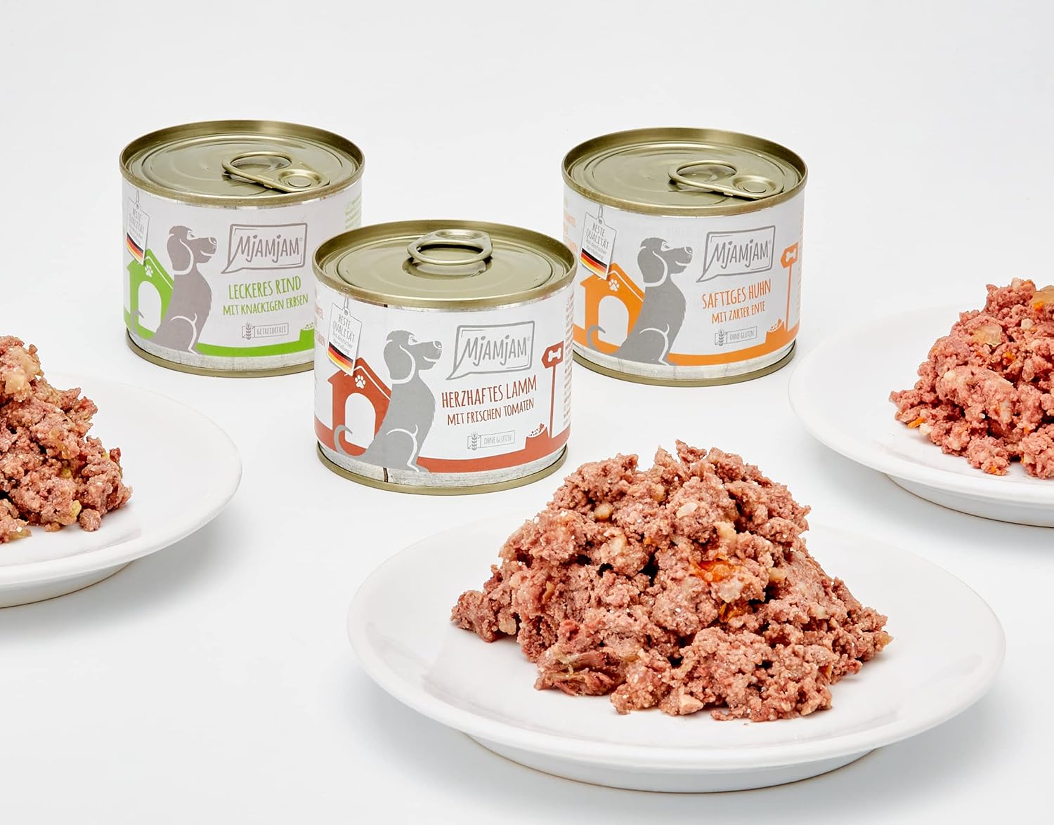 Hund Nassfutter Mixpaket II Huhn Ente Rind Pute 6x200g