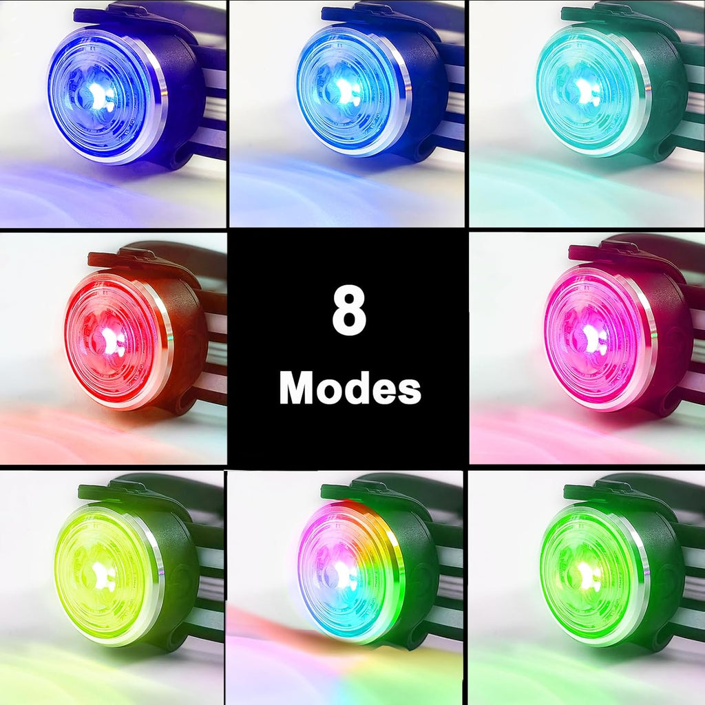 Tubasion Hundelicht LED mit 8 Modi, aufladbar, IP66 wasserdicht, Silikonband