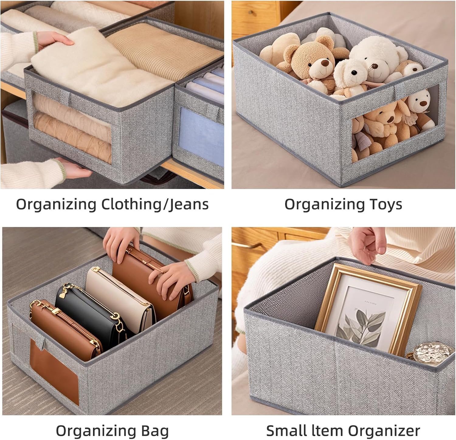 Schrank Organizer 2er Set 40×30×20 cm Aufbewahrungsbox faltbar