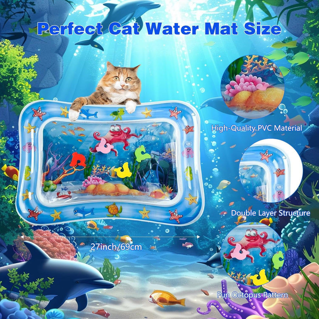 Aufblasbare Wasserspielmatte fuer Katzen und Hunde aus PVC als interaktives Spielzeug