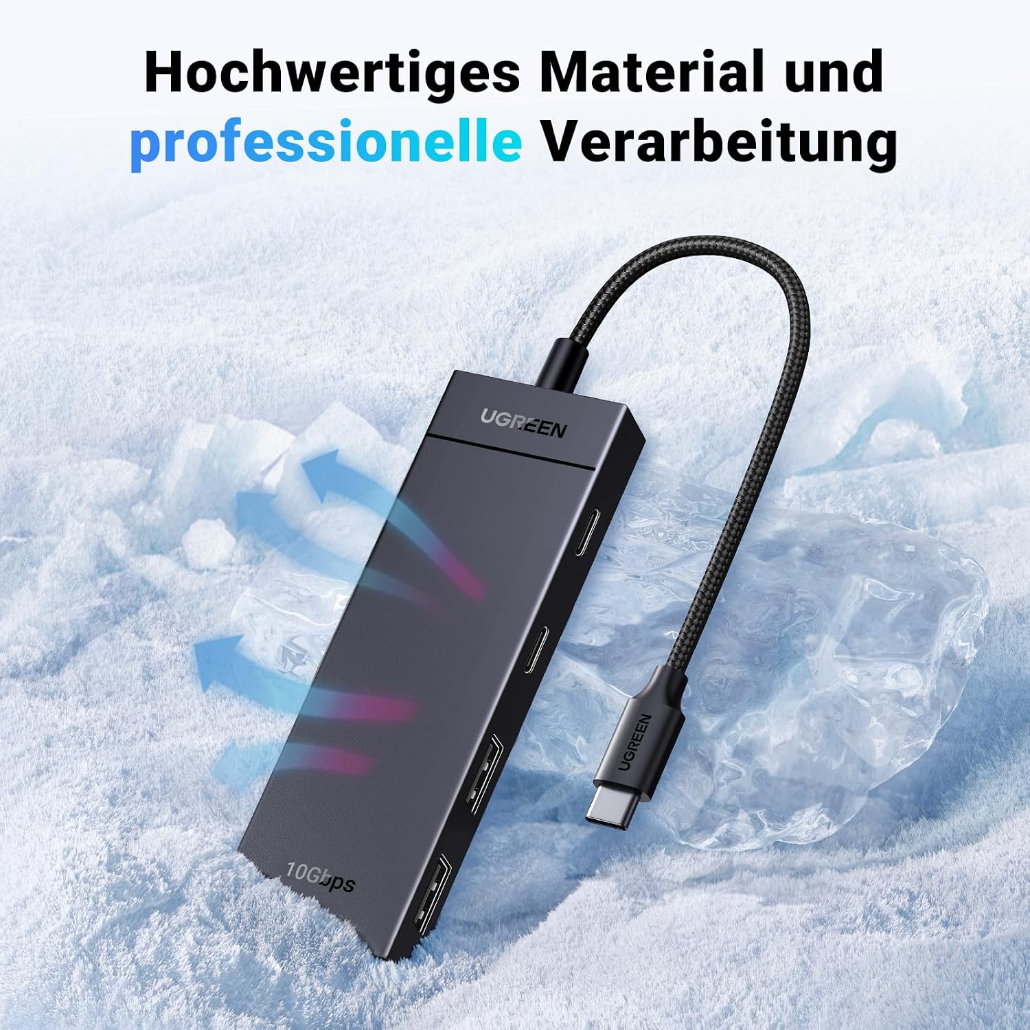 UGREEN USB-C Hub 4 Port 10 Gbps Adapter Splitter fuer Laptop