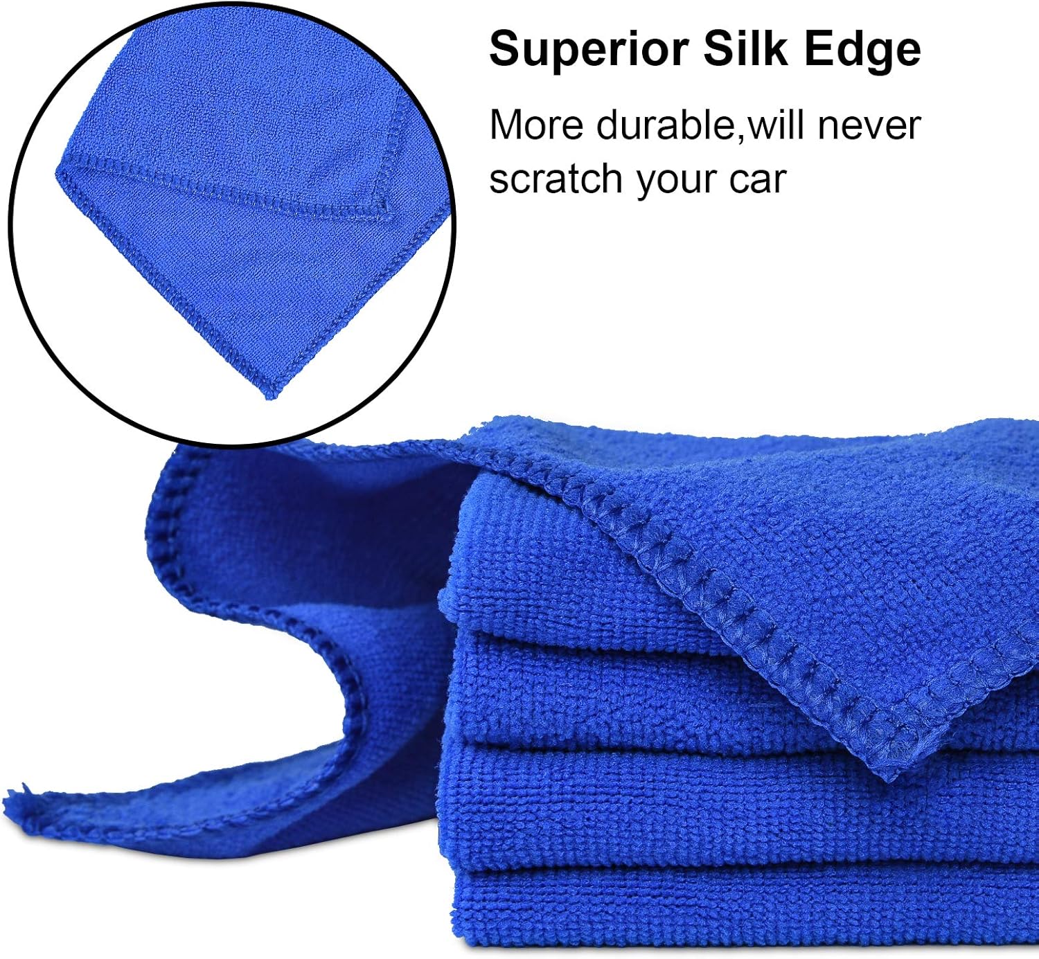 URAQT Mikrofasertuecher Auto 6er Set 500 GSM fusselfrei 30cm-60cm Reinigung