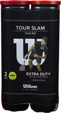 Wilson Tour Slam Tennisbaelle 2 x 4er Dose WRT115302 fuer alle Belaege