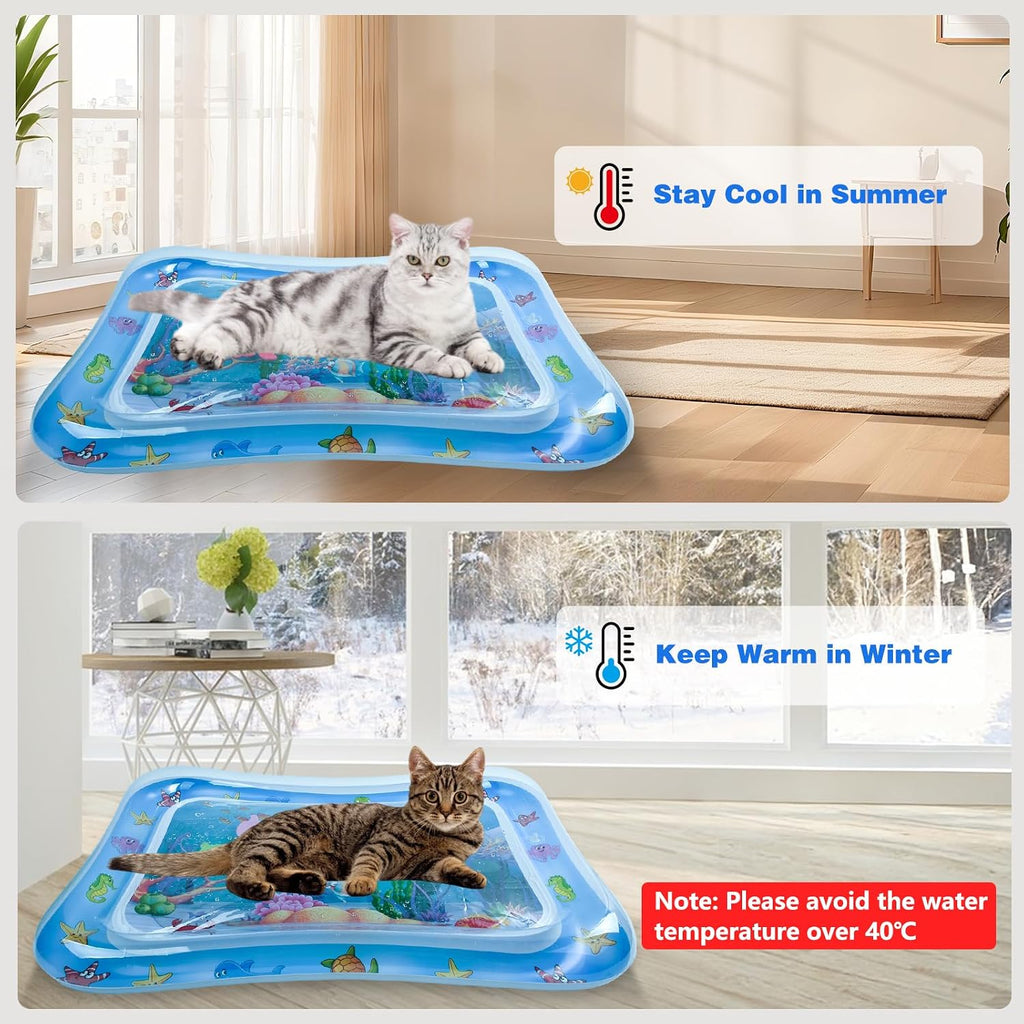 Aufblasbare Wasserspielmatte fuer Katzen und Hunde aus PVC als interaktives Spielzeug