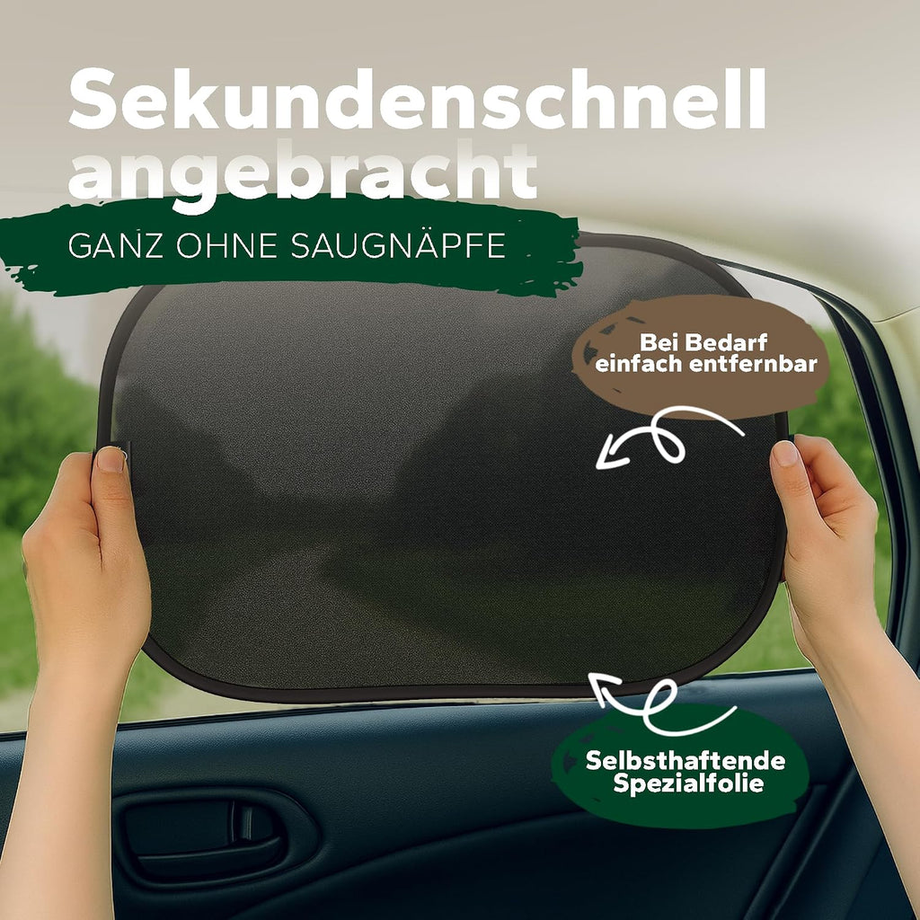 Sonnenschutz Auto Kinder UV-Schutz UPF50+ DEKRA geprueft KBA-zugelassen Nylon