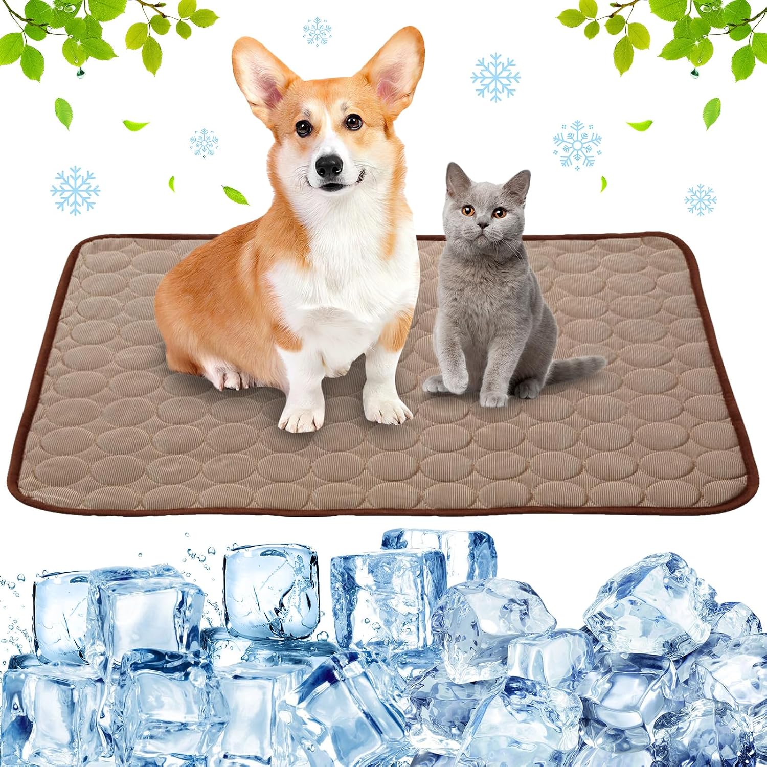 Kuehlmatte fuer Hunde und Katzen - Matte kuehlend fuer Innen, Aussen, Transport