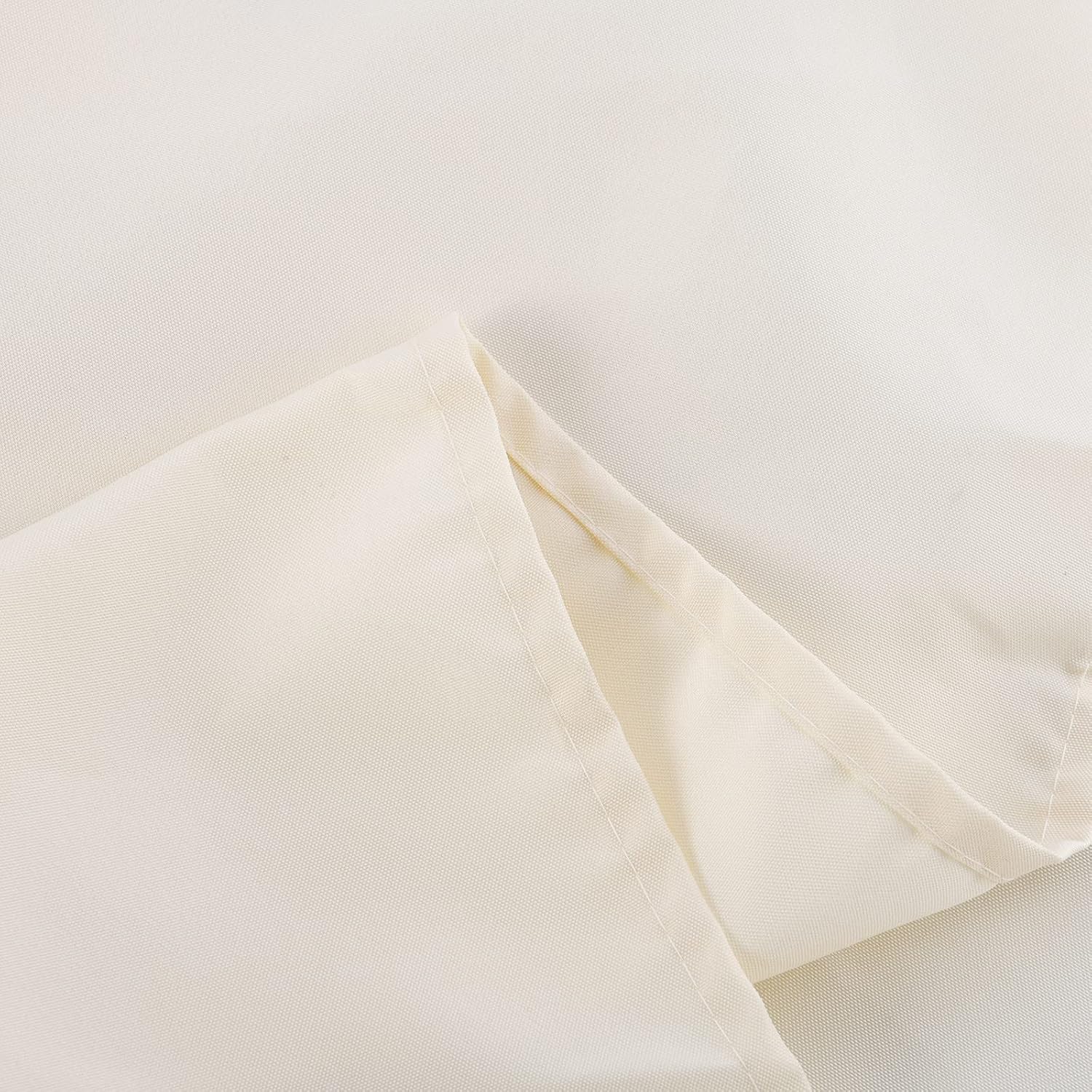 SMLJFO 3 m Sonnenschirm Bespannung 8 Streben UV-Schutz Beige Ersatzdach