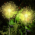 CNMTCCO Solar Gartenlichter 2er Set 120 LED Feuerwerk-Effekt Warmweiss