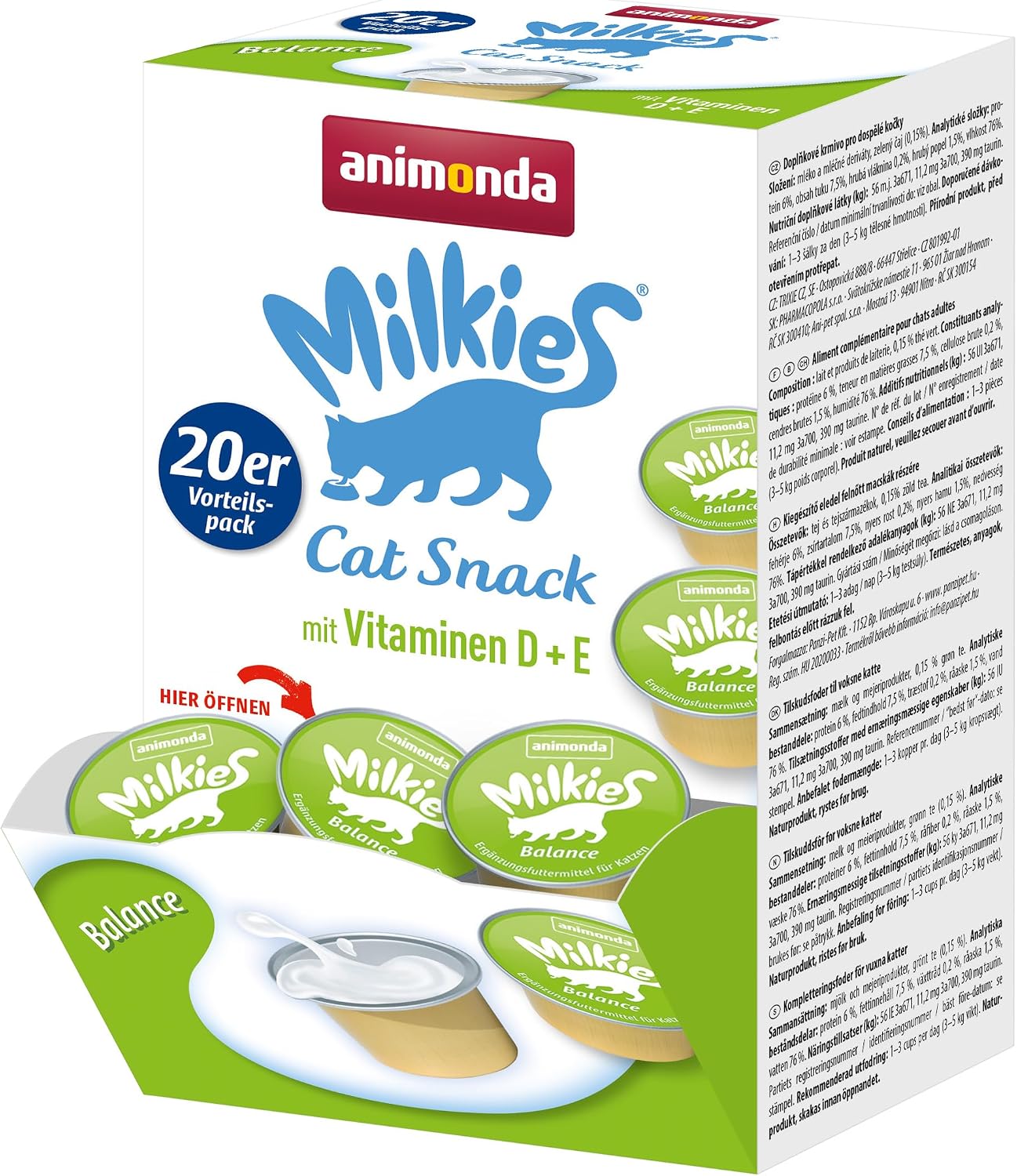 animonda Milkies Katzensnack Cups Selection Mixpack 20 x