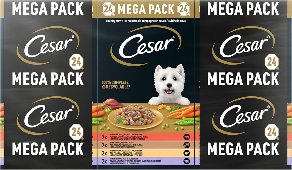 Cesar Hundenassfutter Landragout Multipack 24 x 150 g Schale