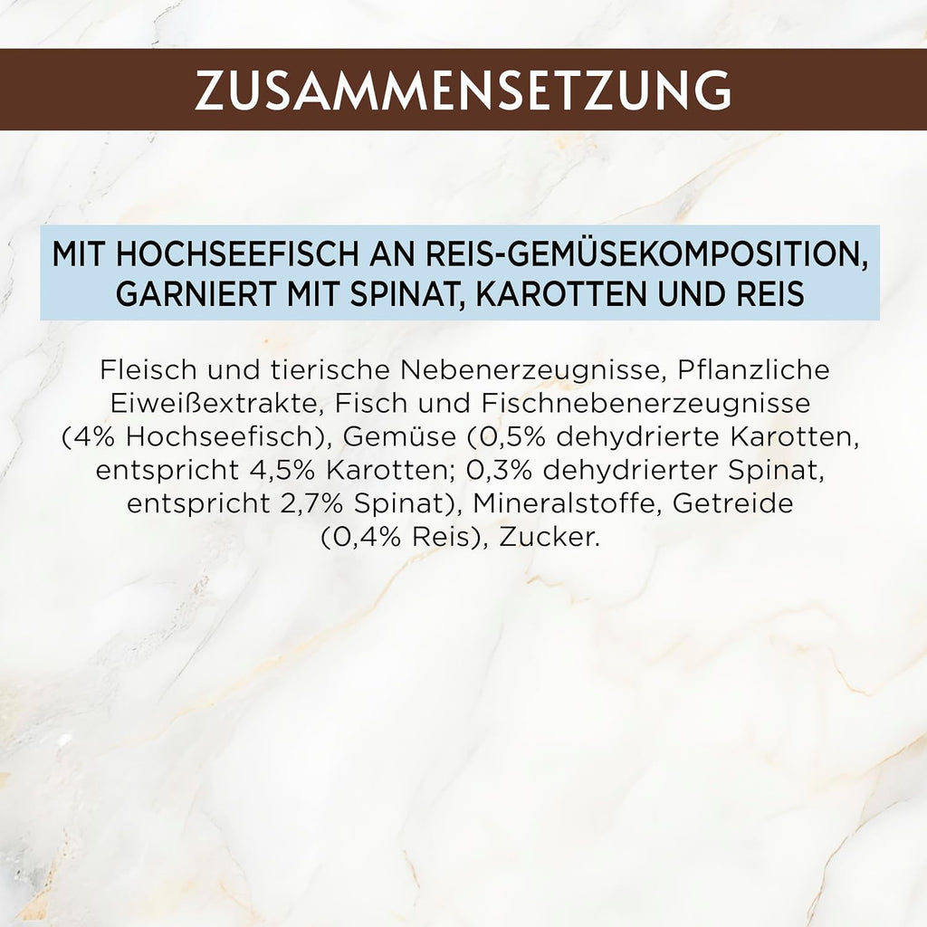Gourmet A la Carte Nassfutter Katzen Huhn Spinat Pasta-Perlen 26x85g