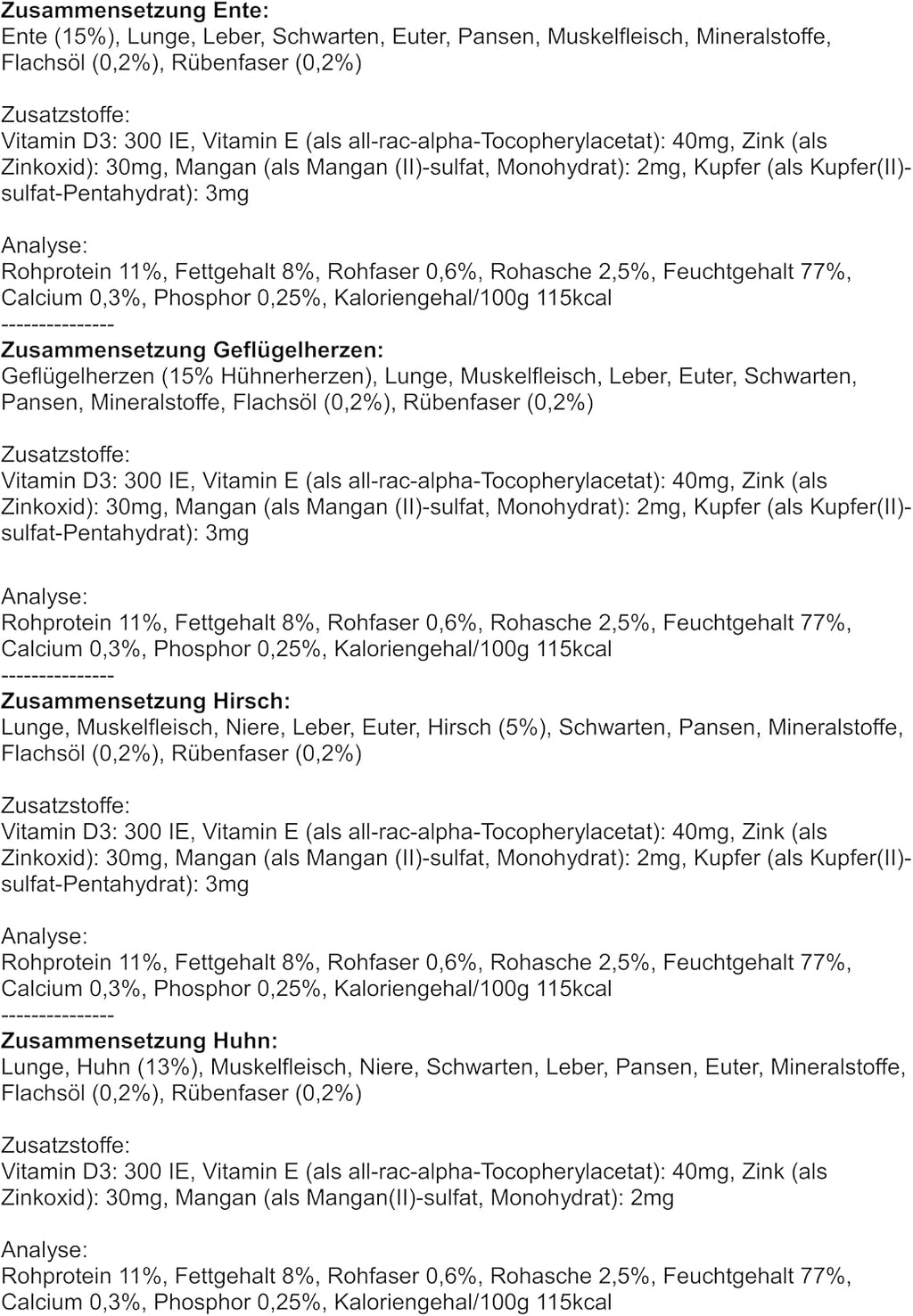 Rinti Kennerfleisch Mixpaket Hundenassfutter getreidefrei mit 70% Fleisch