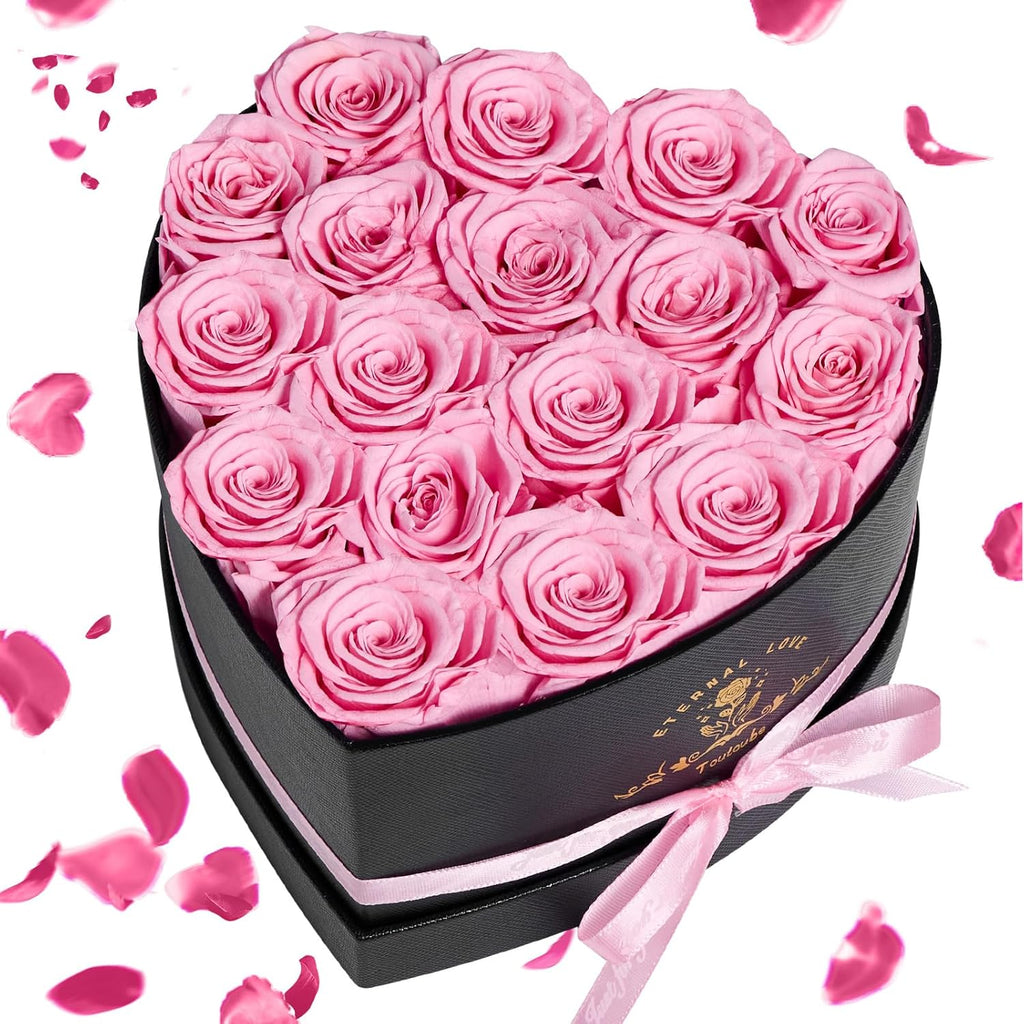 17 Infinity Rosen Valentinstag Geschenk fuer Frauen - ewige rote Rosen