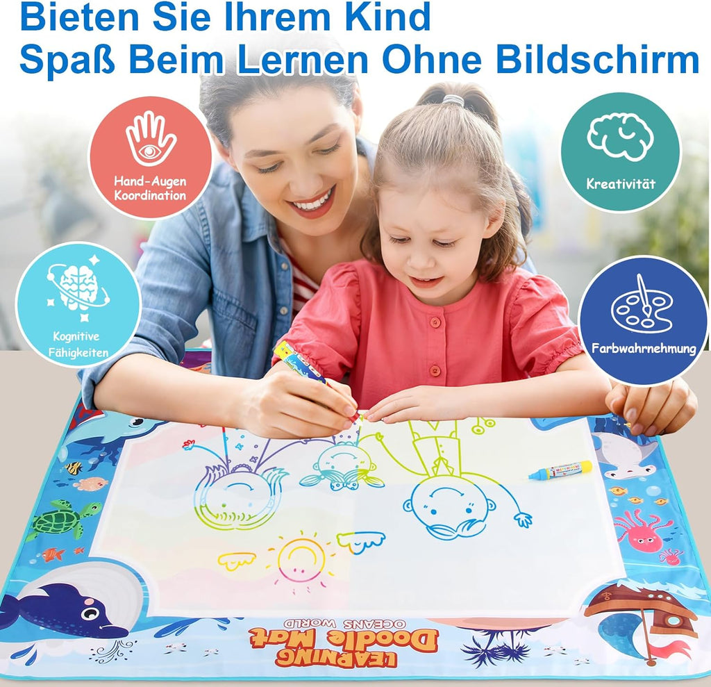 Wasser-Malmatte 100x80 cm wiederverwendbar fuer Kleinkinder ab 1 Jahr