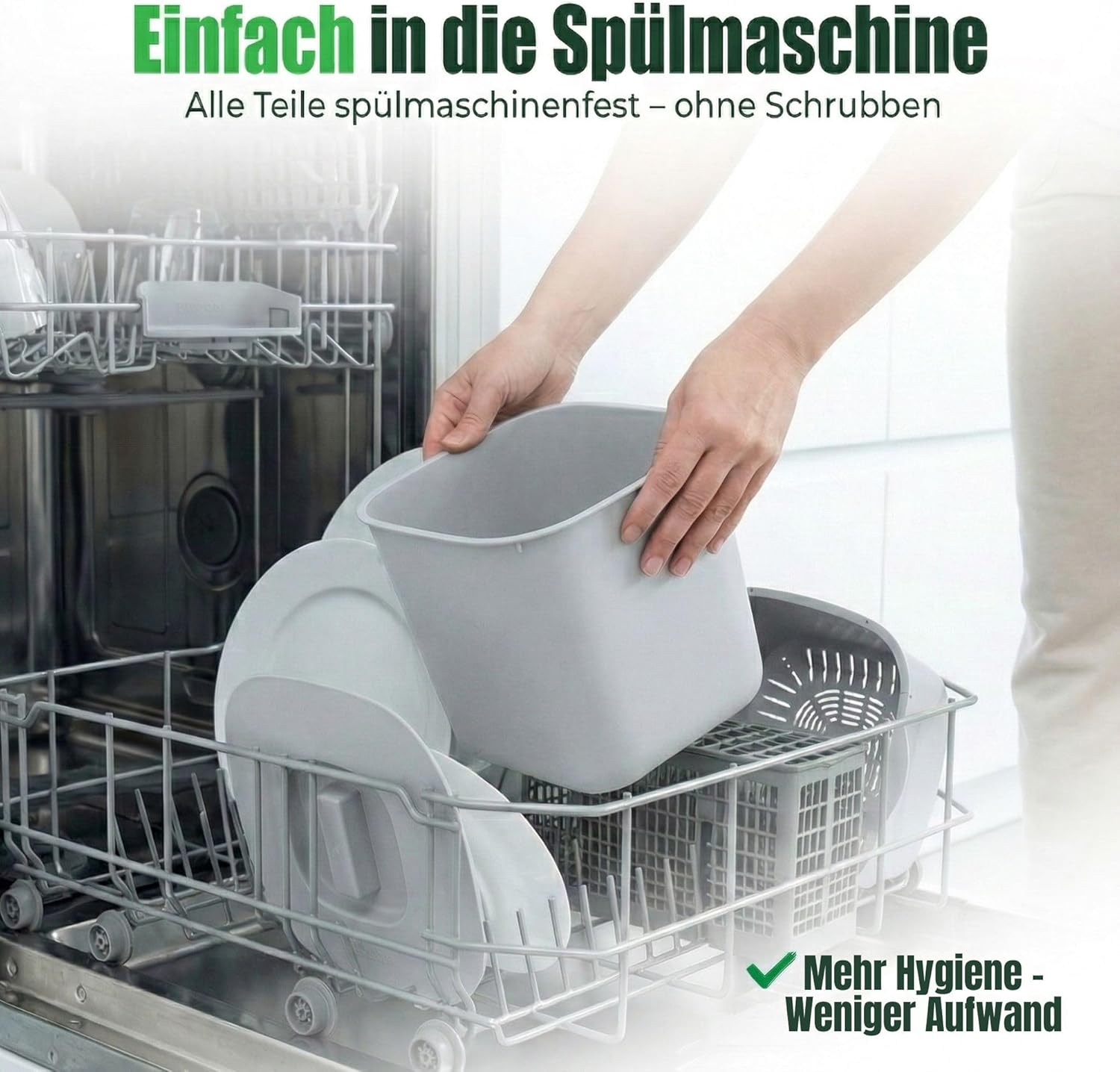 Komposteimer Kueche mit Deckel Biomuelleimer Geruchsdichter Behaelter