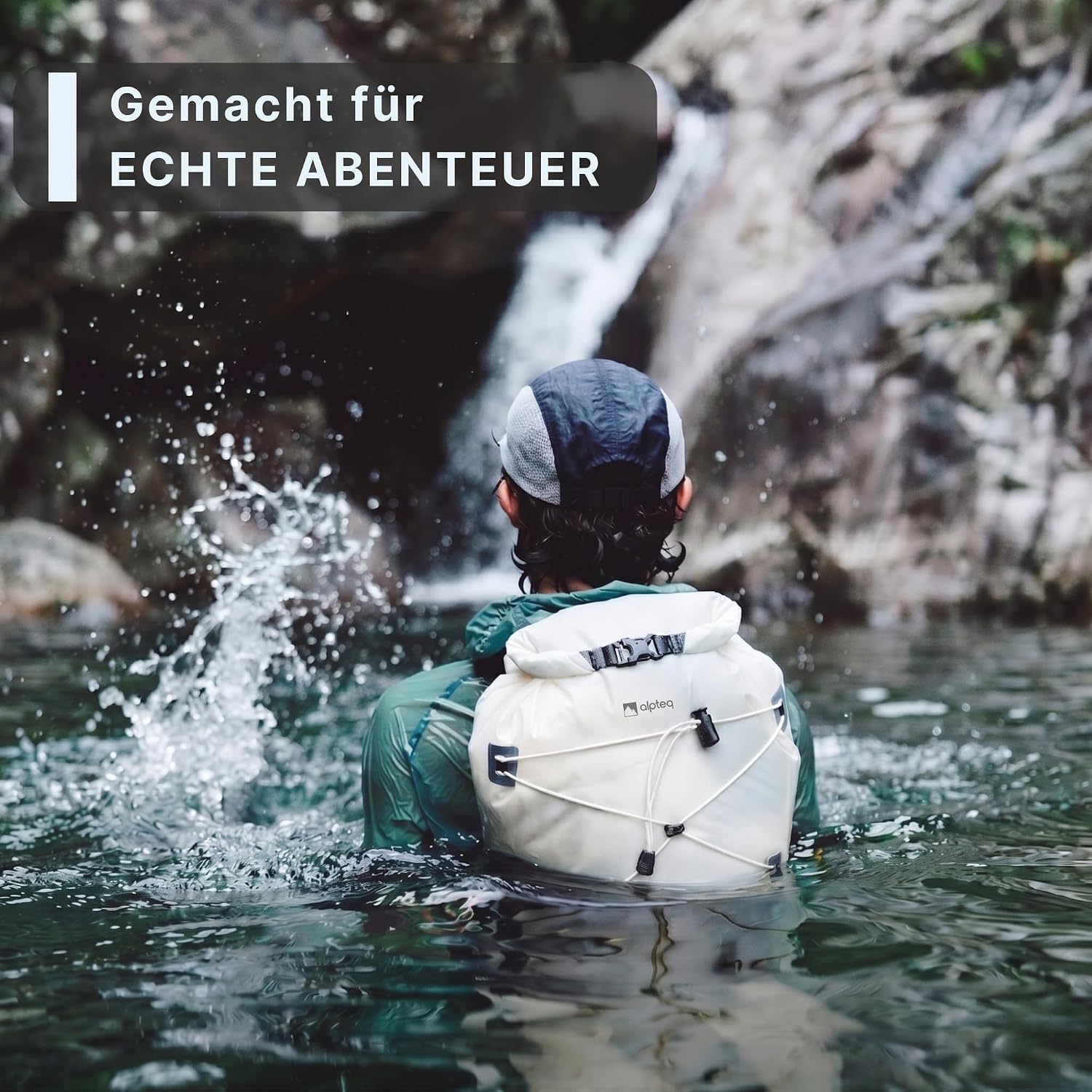 AlpPack Rucksack wasserdicht Rolltop ultraleicht Trekking Wandern Reisen