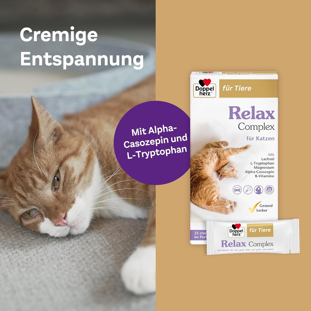 Doppelherz Relax Complex Katzen Licks mit Alpha‑Casozepin L‑Tryptophan