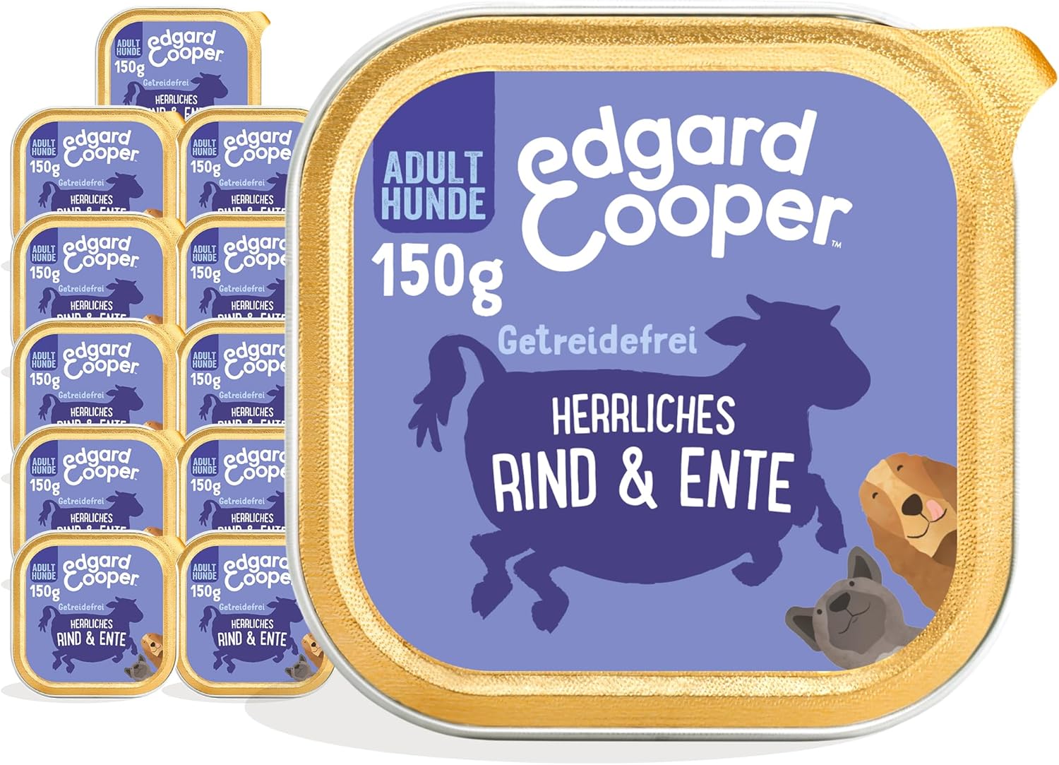 Edgard & Cooper Nassfutter Welpe Ente & Huhn 11x150g getreidefrei