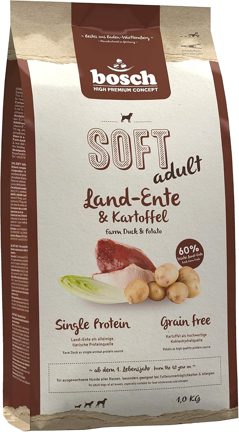 Hundefutter halbfeucht Huehnchen Banane 1- Single Protein grain-free verschie
