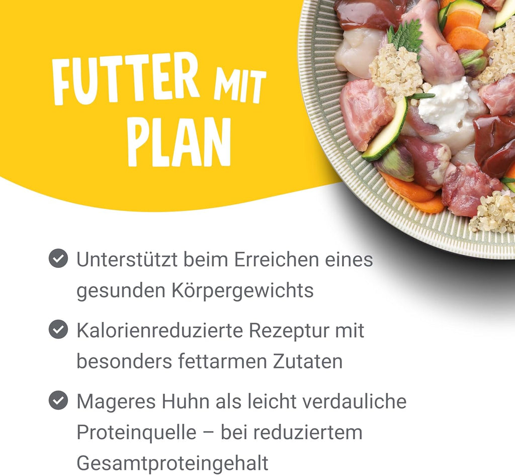 Pets Deli Vet Diaet Hundefutter Nass Huhn Karotte Quinoa 6x400g kalorienreduziert